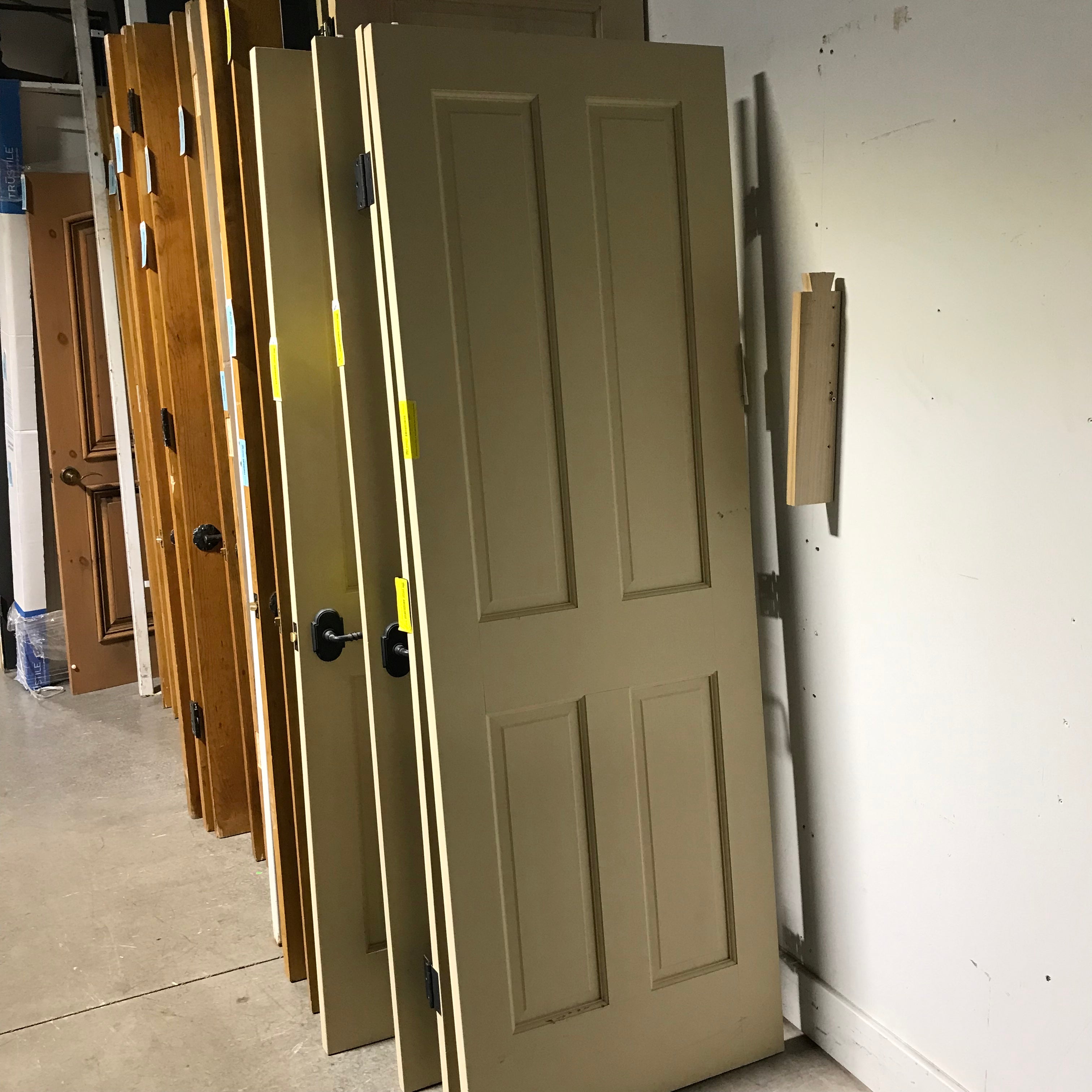 27.75"x 79.75"x 1.25" 4-Panel Painted Wood Interior Door