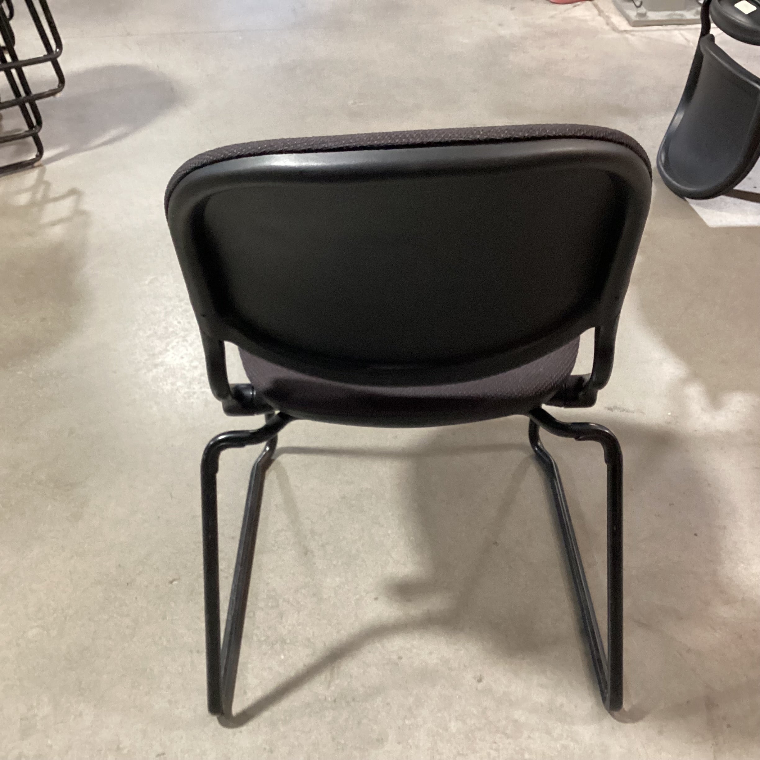 Torsion Designed by Giancarlo Piretti Black Metal & Mesh Stack Chair 21"x 25"x 33"