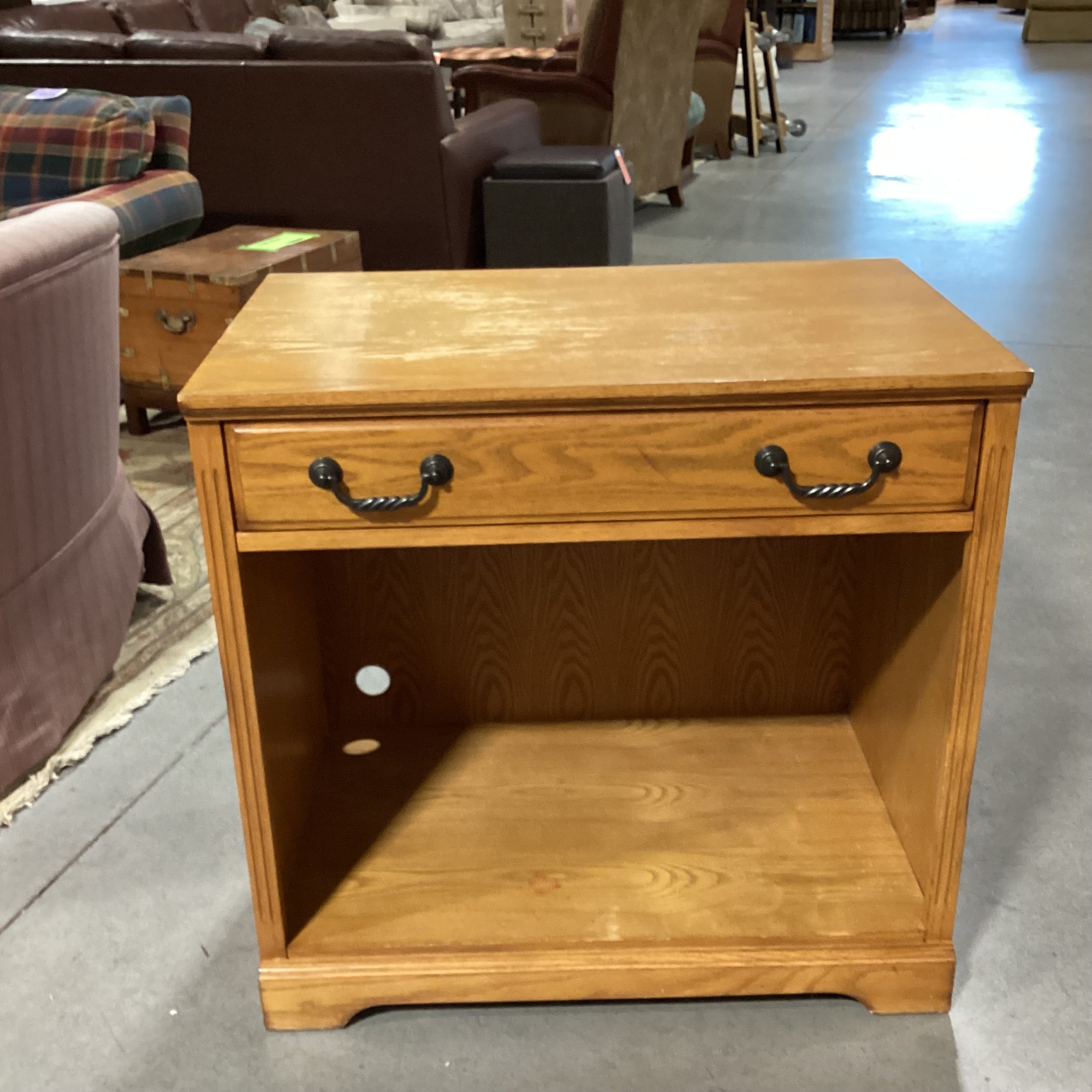 Whalen Furniture Oak & Veneer Faux Front Drawer TV Console 32"x 20"x 31.5"