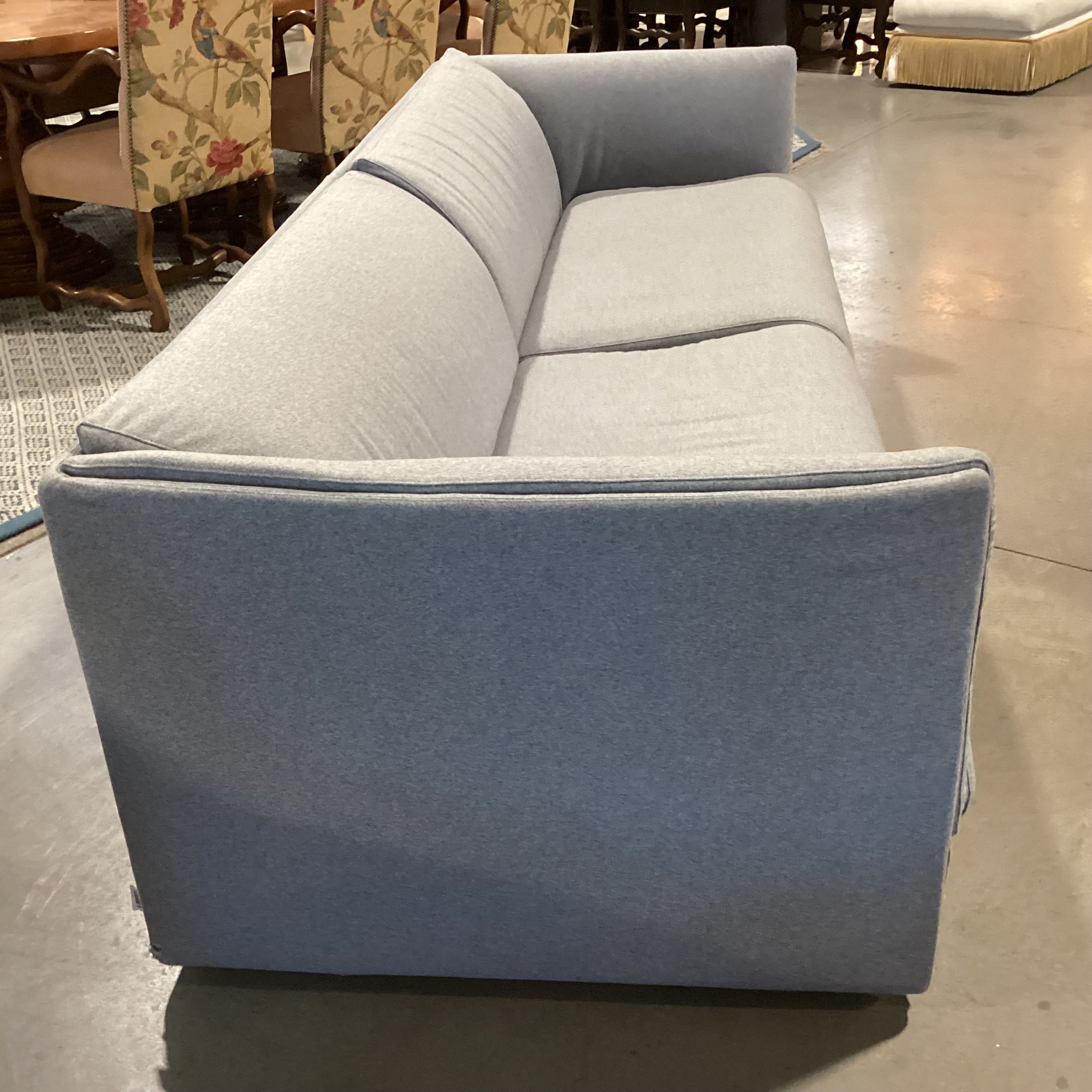 LEMA Italian Luxury Grey Wool Modern Sofa 101"x 38"x 30"