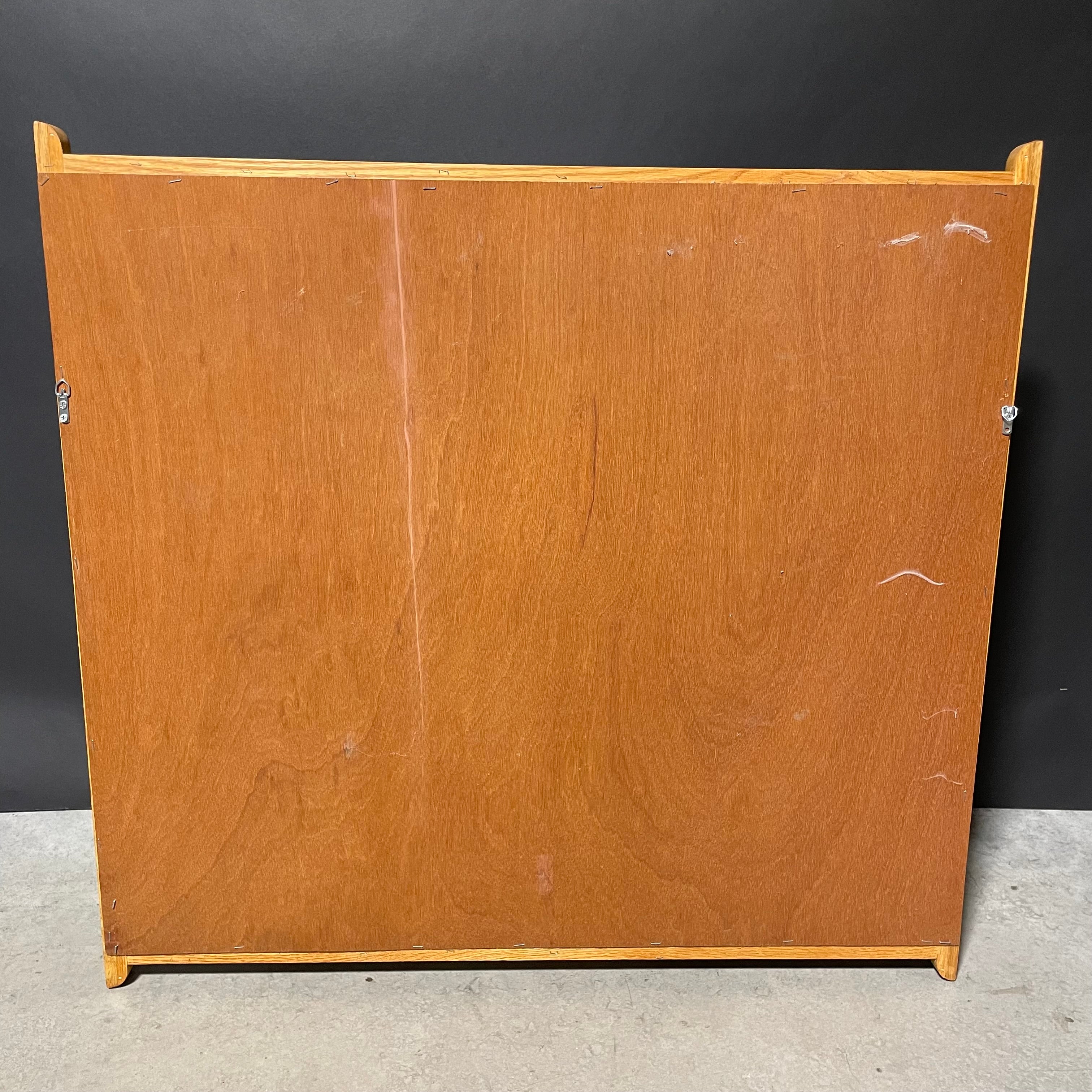 Large Rectangular MCM Wooden Wall Mirror 41" x 39"