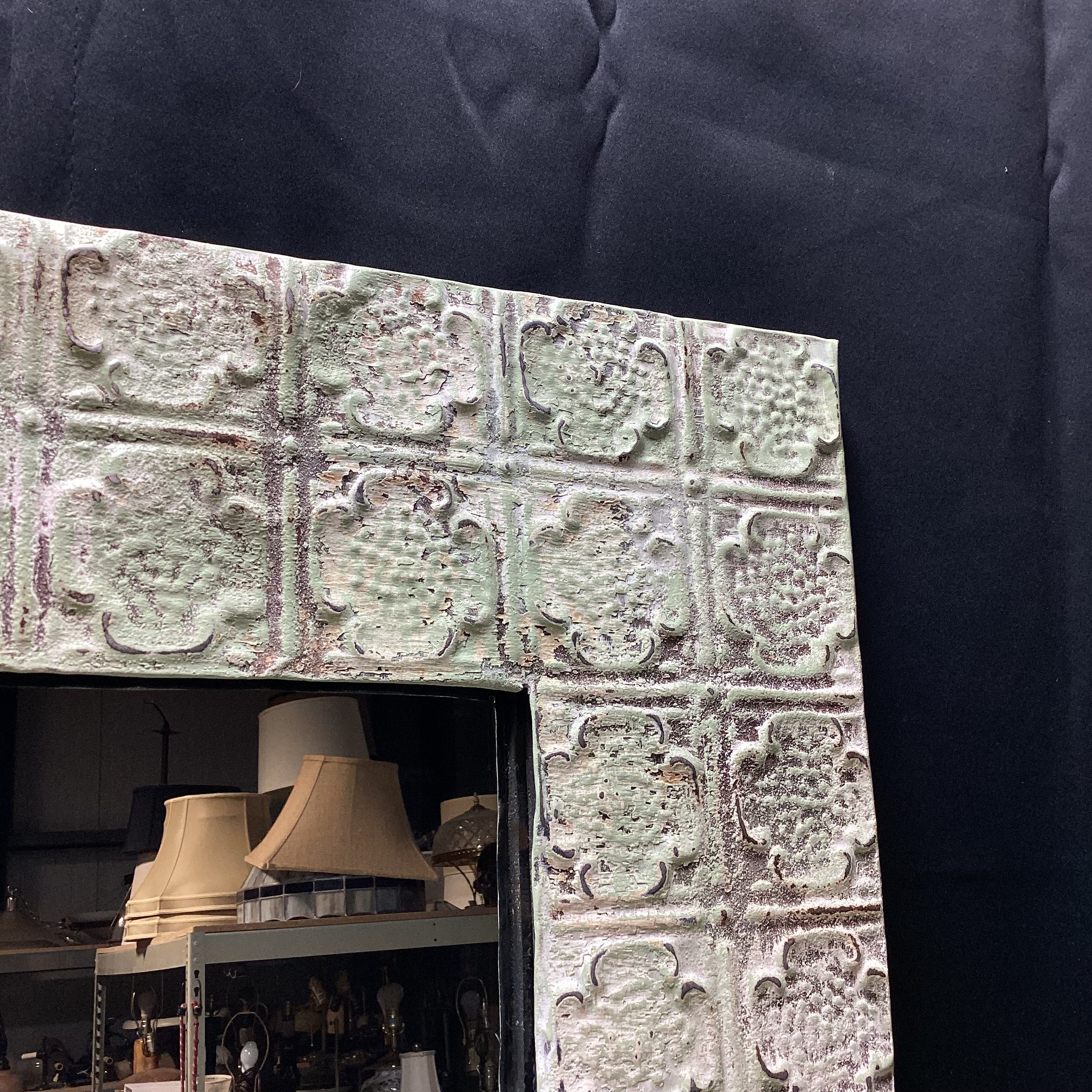 Distressed Shabby Chic Metal Wall Mirror 24" x 44"