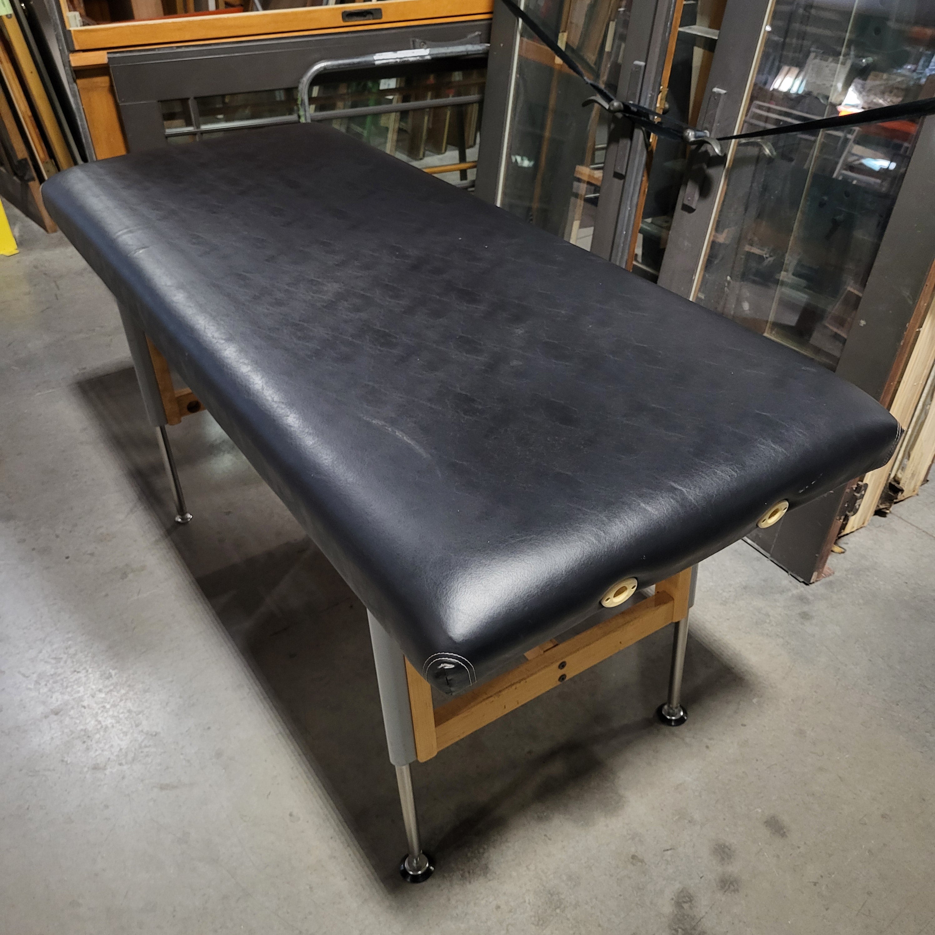 74"x 30"x 35" Living Earth Crafts Wood and Metal Faux Leather Adjustable Massage Table