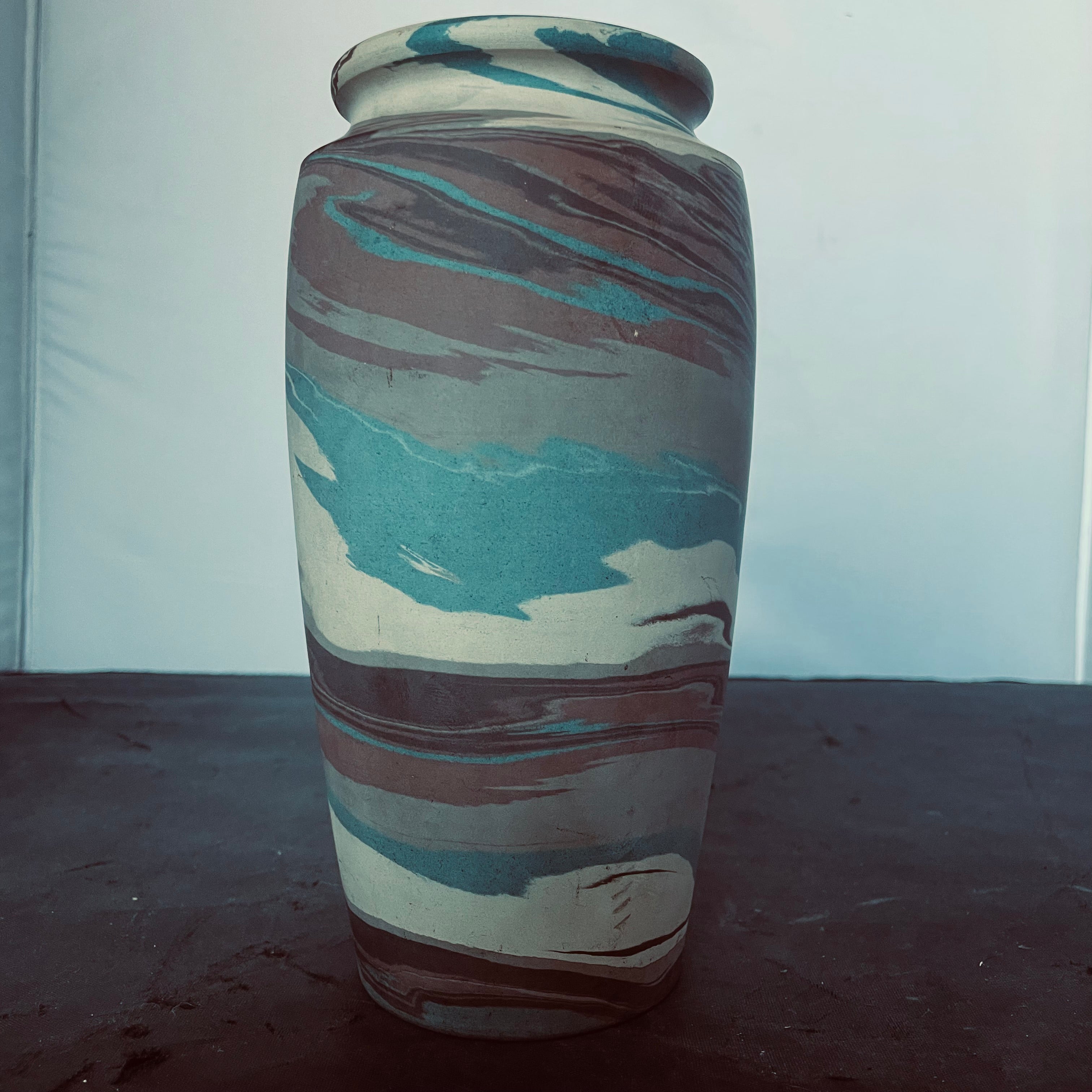 Niloak Mission Swirl Pottery Vase, 8"x4""