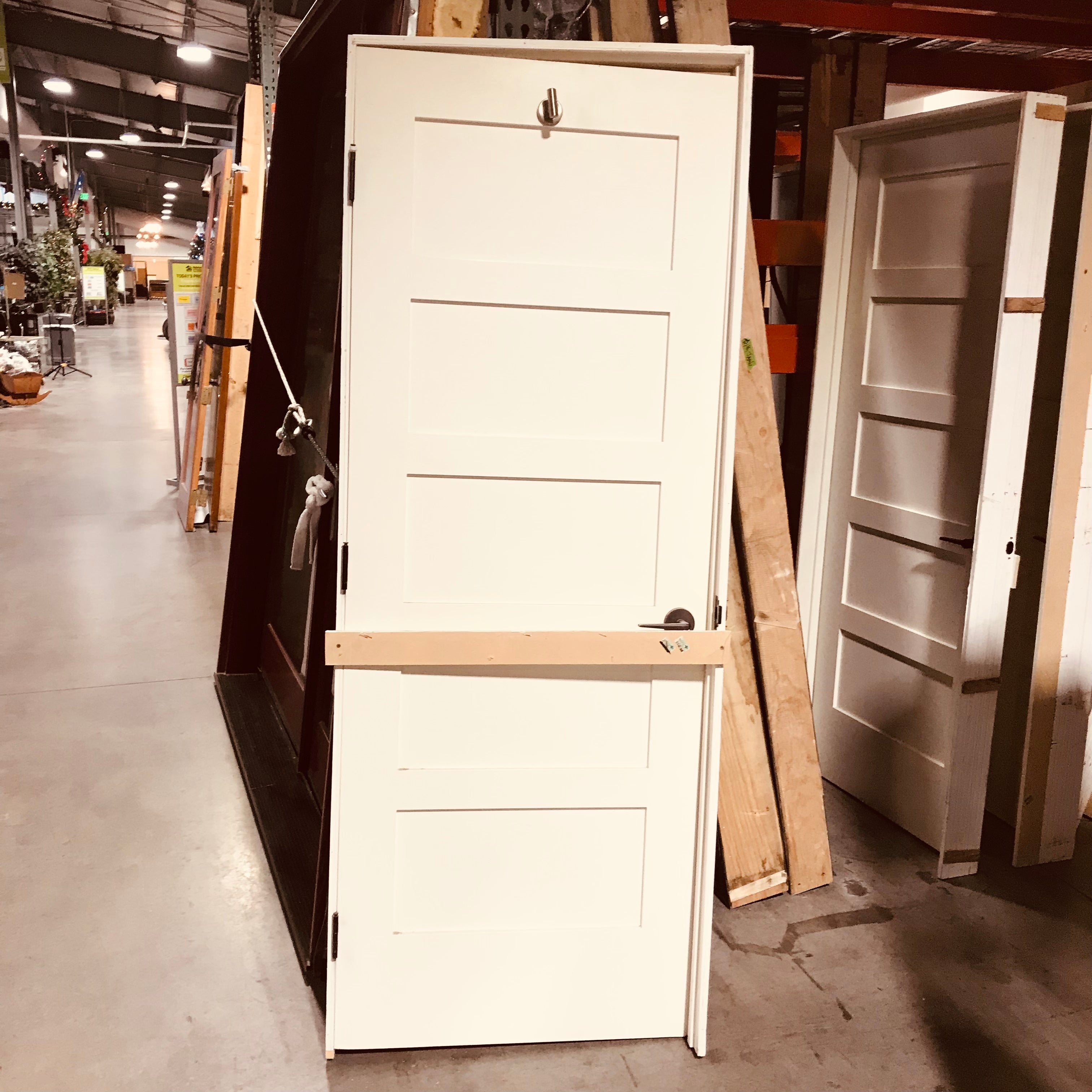 31.25"x 81.5"x 5"-7.75" Rough Opening Beige 5 Panel Shaker Interior Door with Jamb