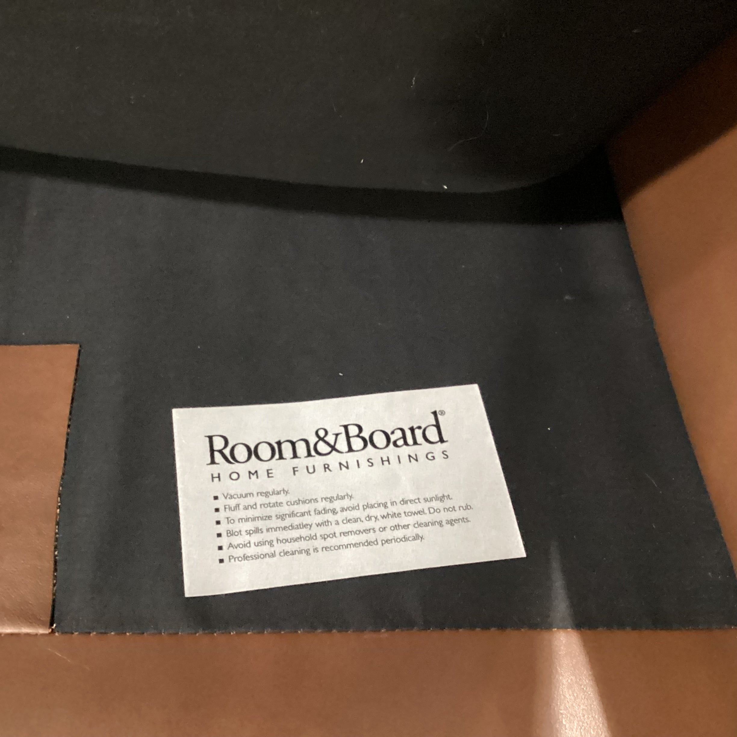 Room & Board Brown Leather Ottoman 28"x 22"x 17"