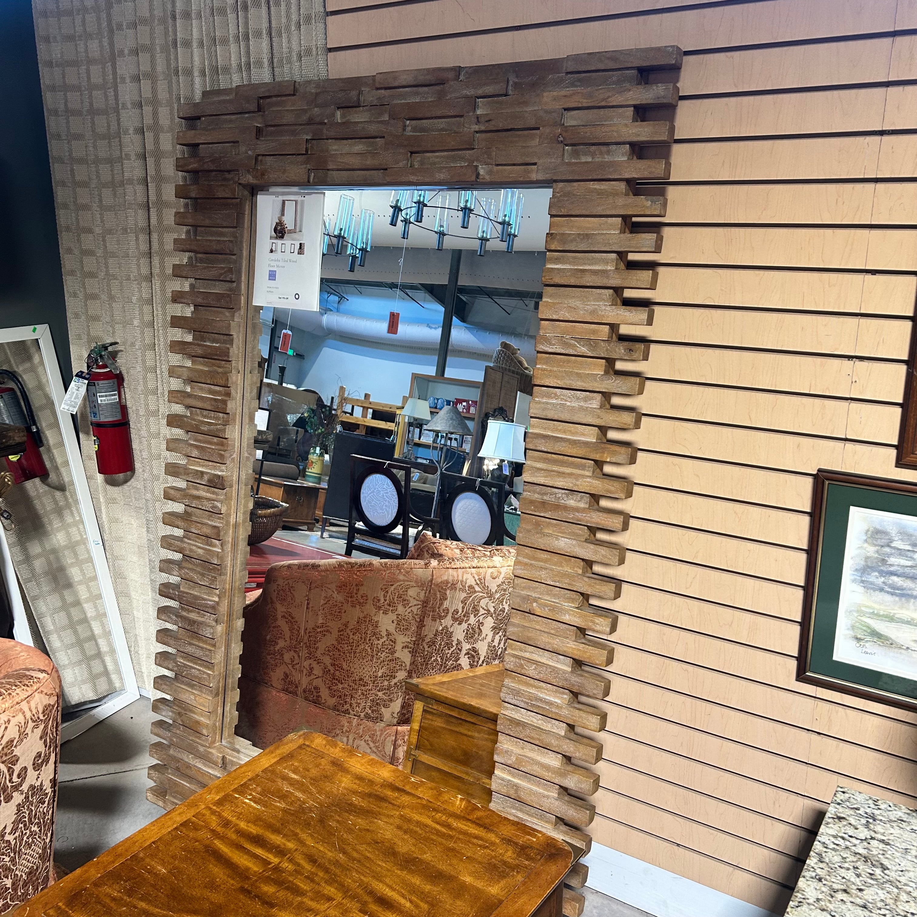 Cordoba Tiled Wood Floor Mirror 52"x 76"
