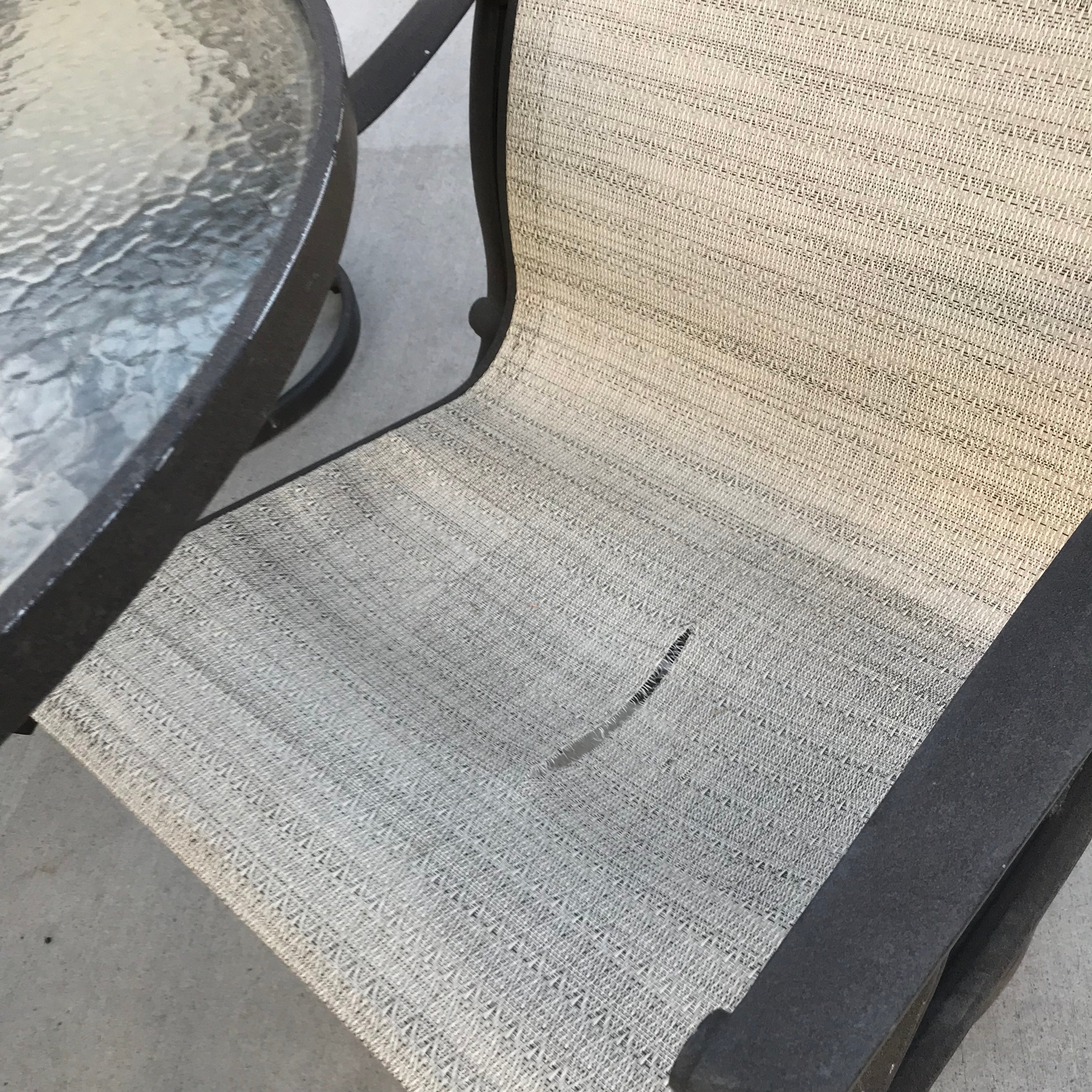 Glass Patio Table Set w/(4)Chairs