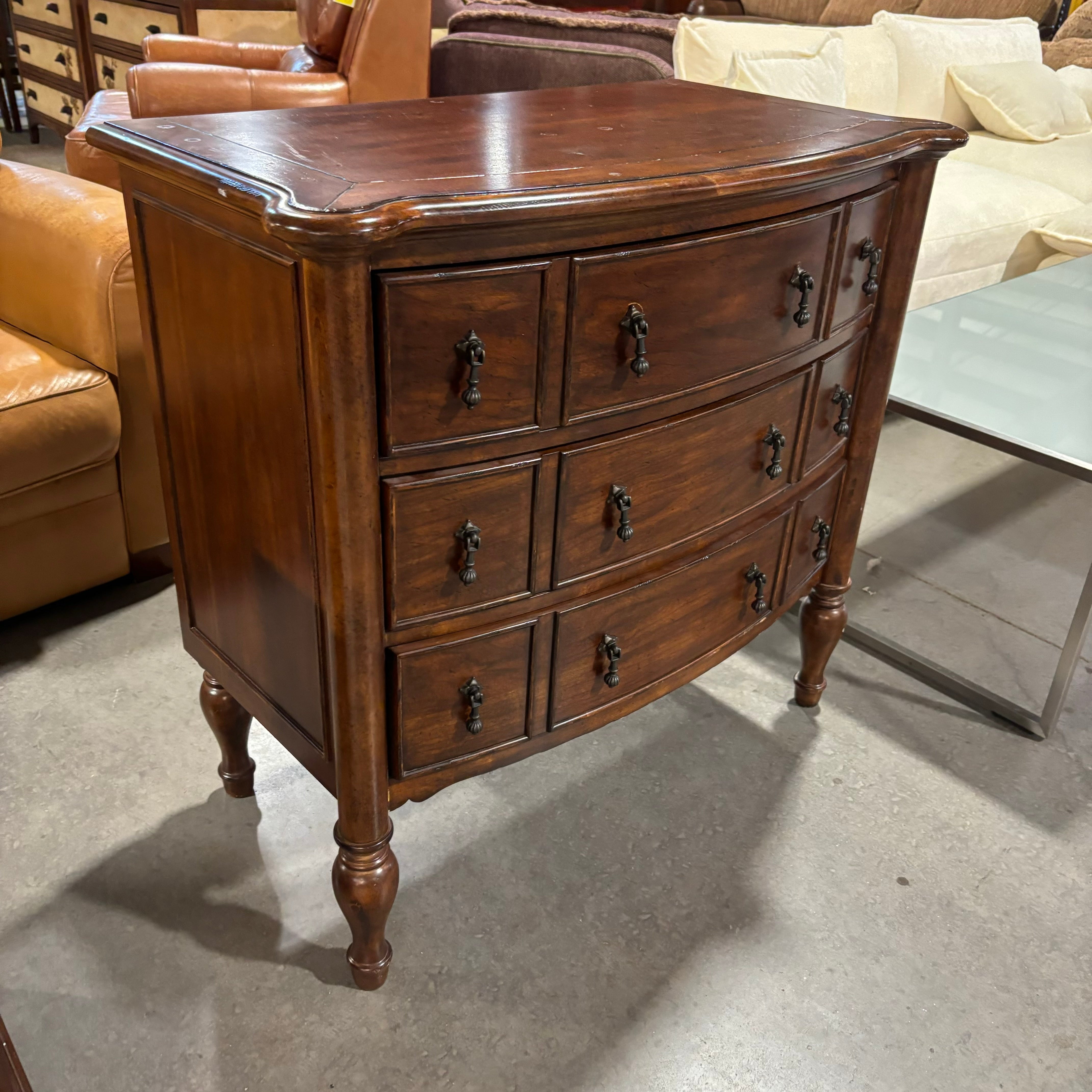 Wrangler Home Dark Finish Wood 3 Drawer Chest 36"x 19.5"x  33"
