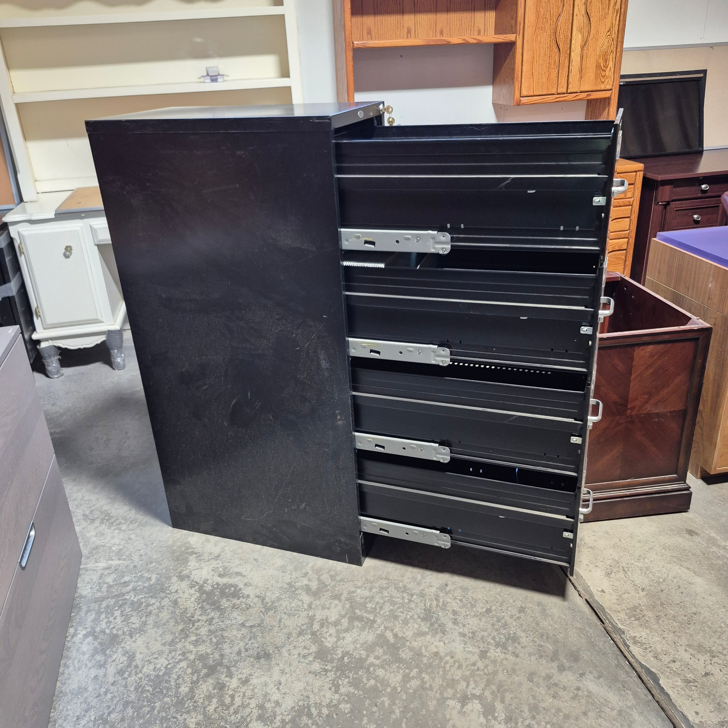 Office Depot 4 Drawer Black File Cabinet 15"x 26.5"x 50.5"