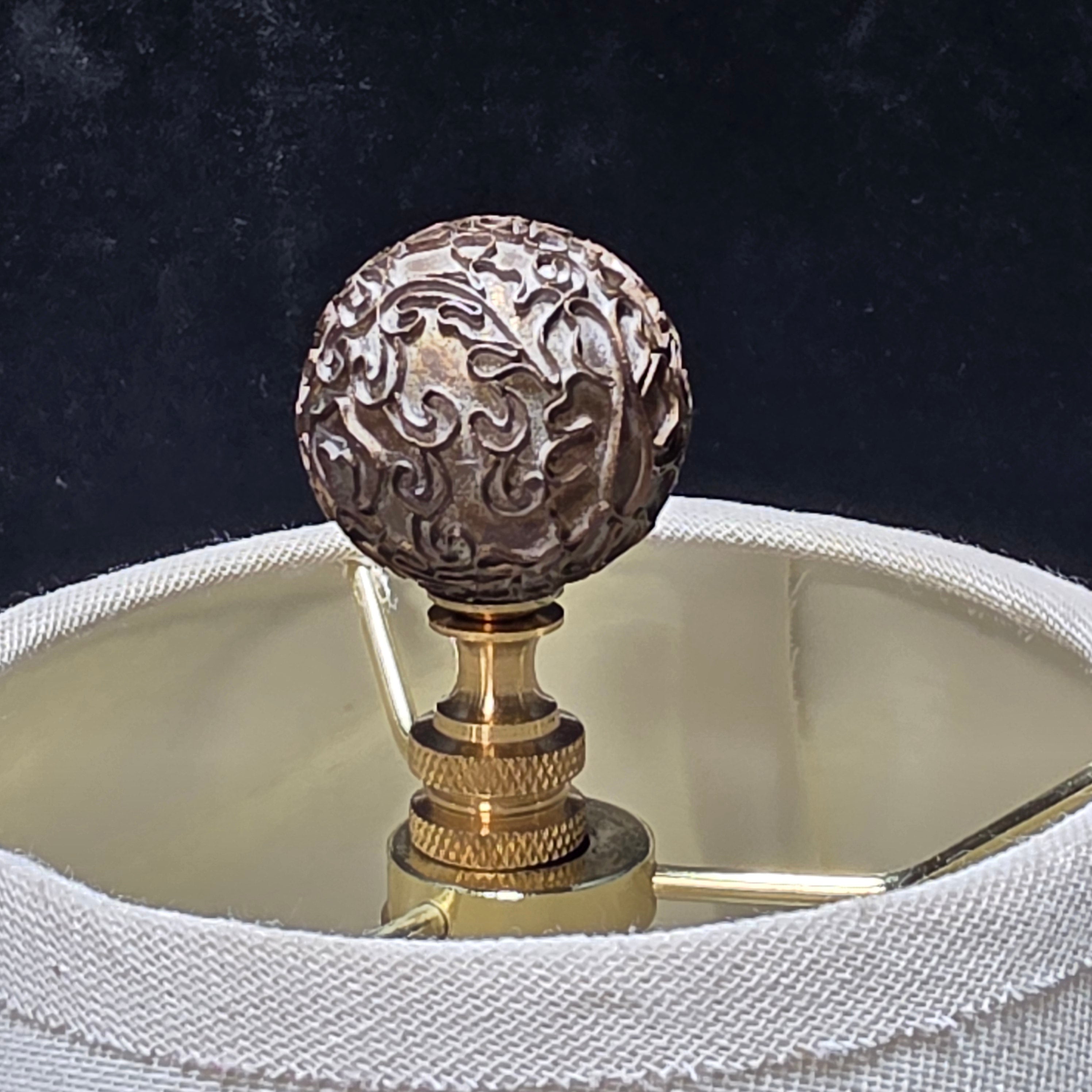 Southwest Revival Style Etched Stone Lamps with Plaster Base 8"x6"x25"