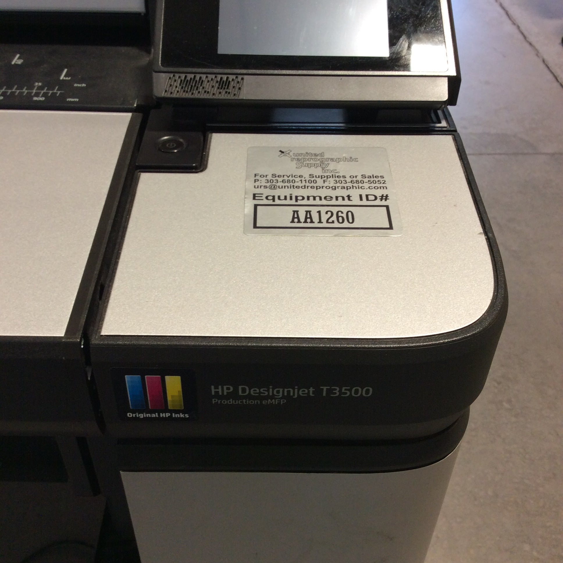 HP DesignJet T3500 Printer 55" x 32" x 44"