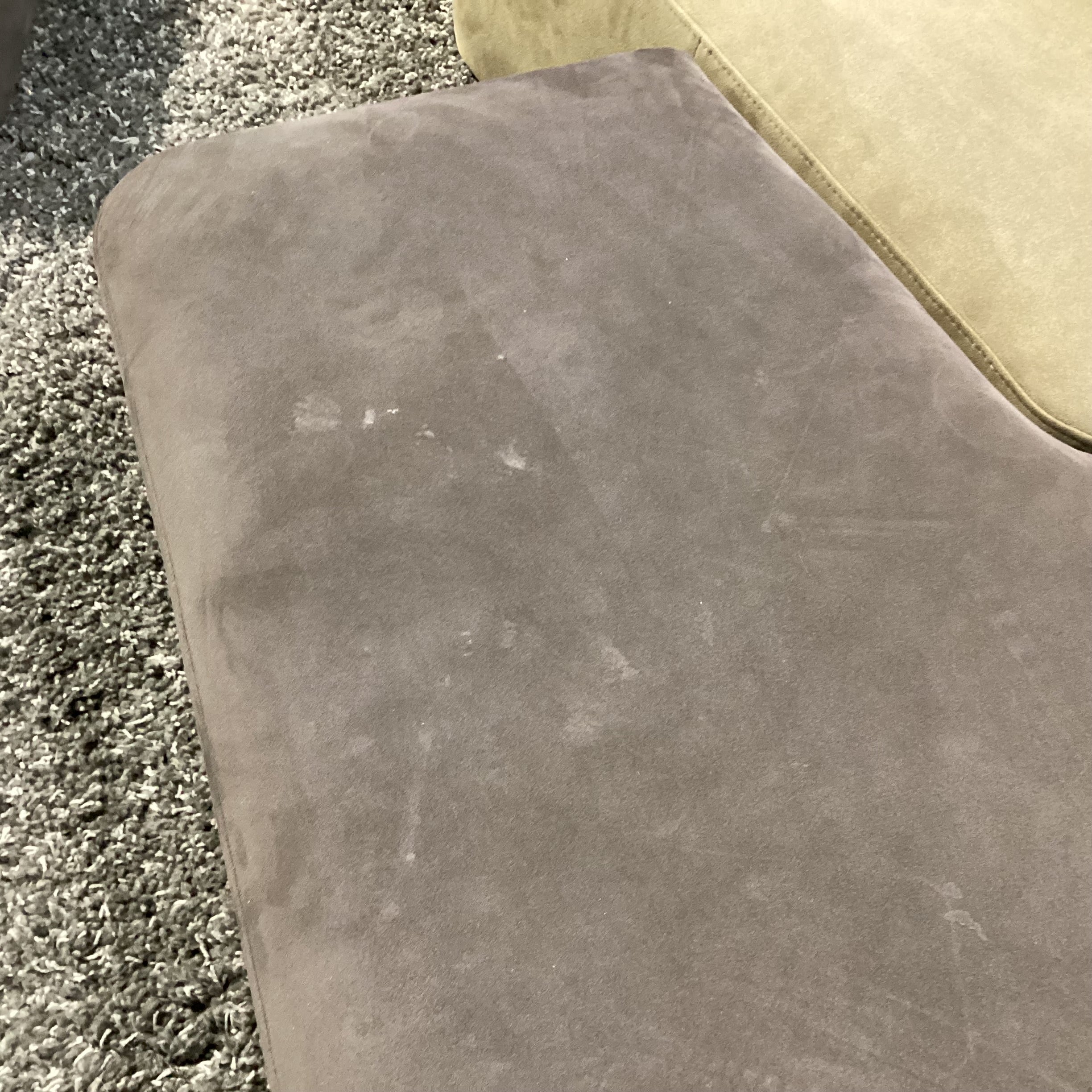 Liqne Roset Confluences by Philippe Nigro Brown & Tan Ultra Suede with 2 Black Iron Side Tables Modular Sectional 59"x 55"x 33"