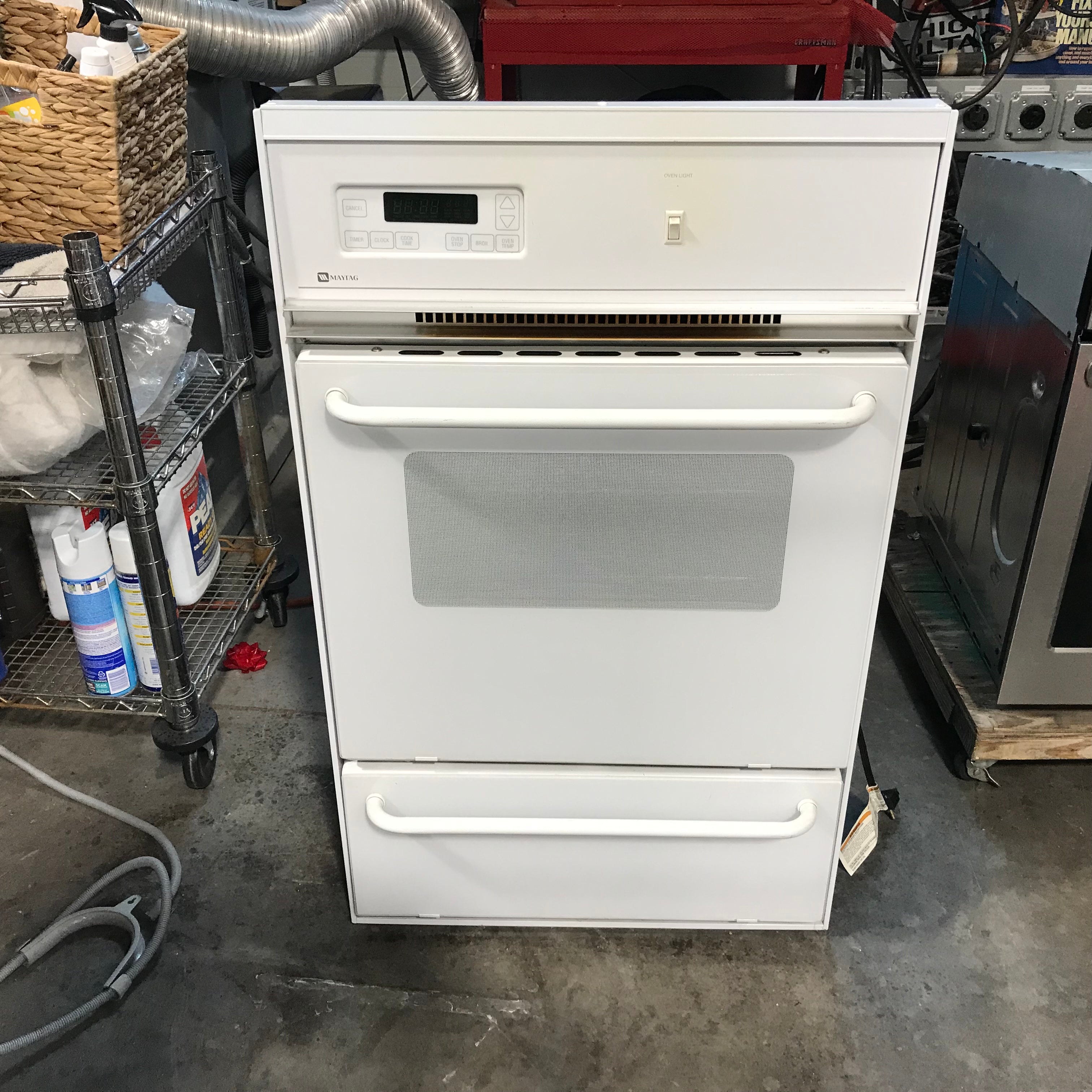 Maytag 24"  White Oven And Broiler Gas Wall Oven 24"x 25"x 39.5"