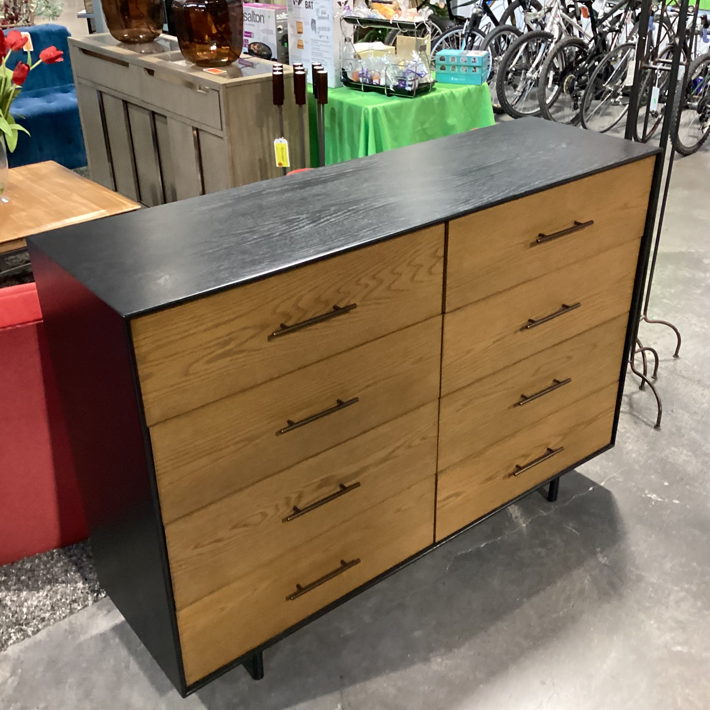 Four Hands 2 Tone Wood August 8 Drawer Dresser 59"x 19"x 43"