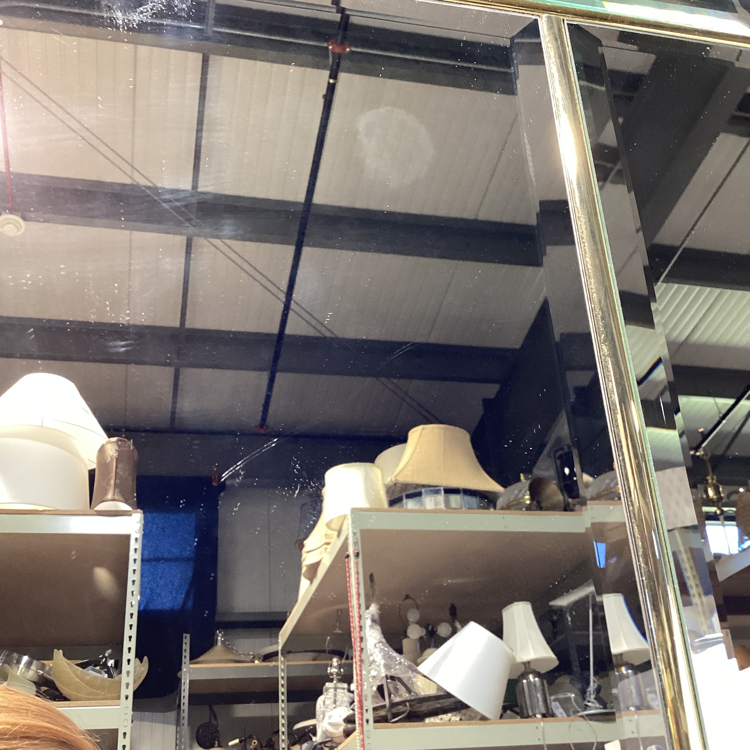 Vintage Hollywood Regency Arched Sun Wall Mirror 31" x 49.5"