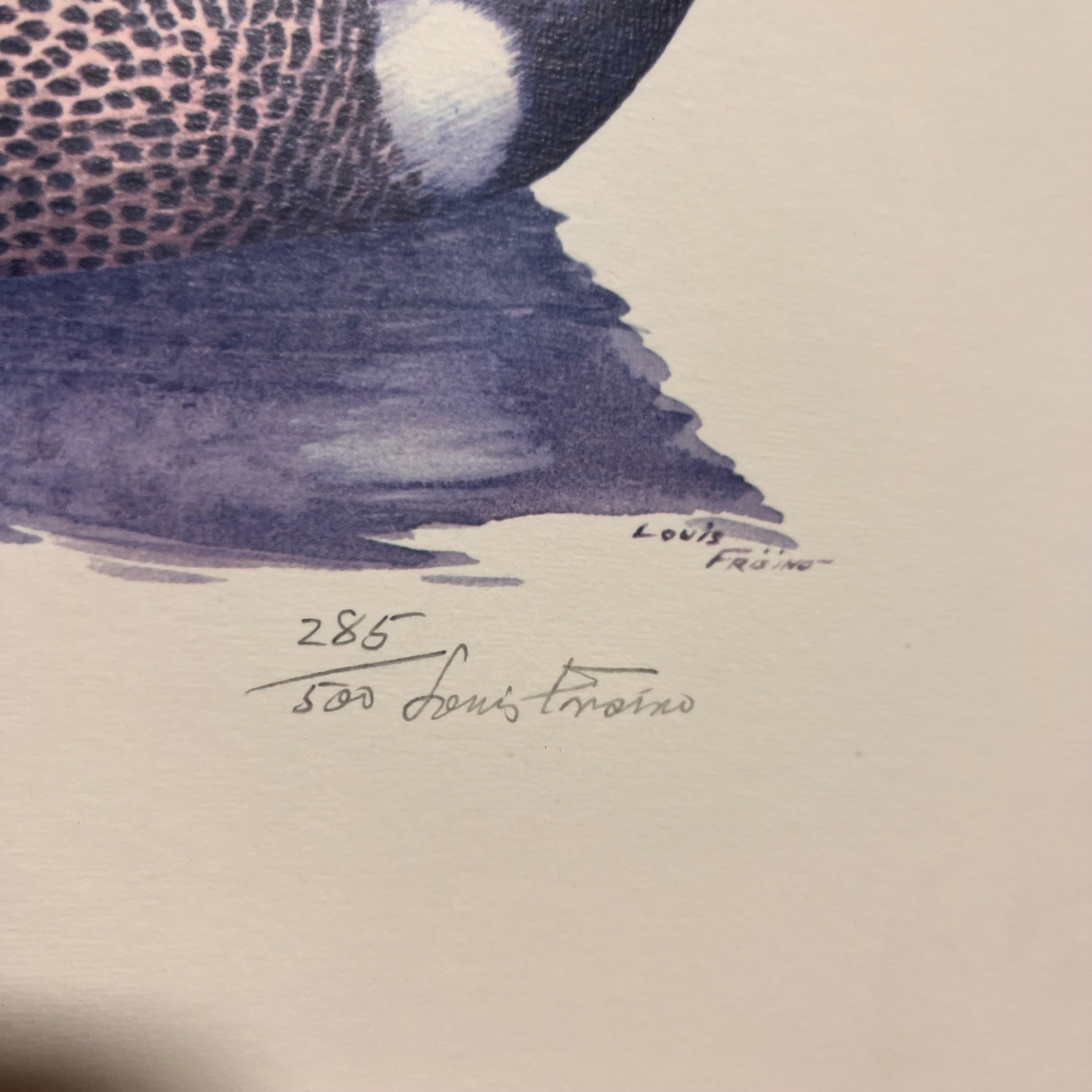 Louis Frisino Signed Lithograph of Duck Wall Decor; 18"x 15"