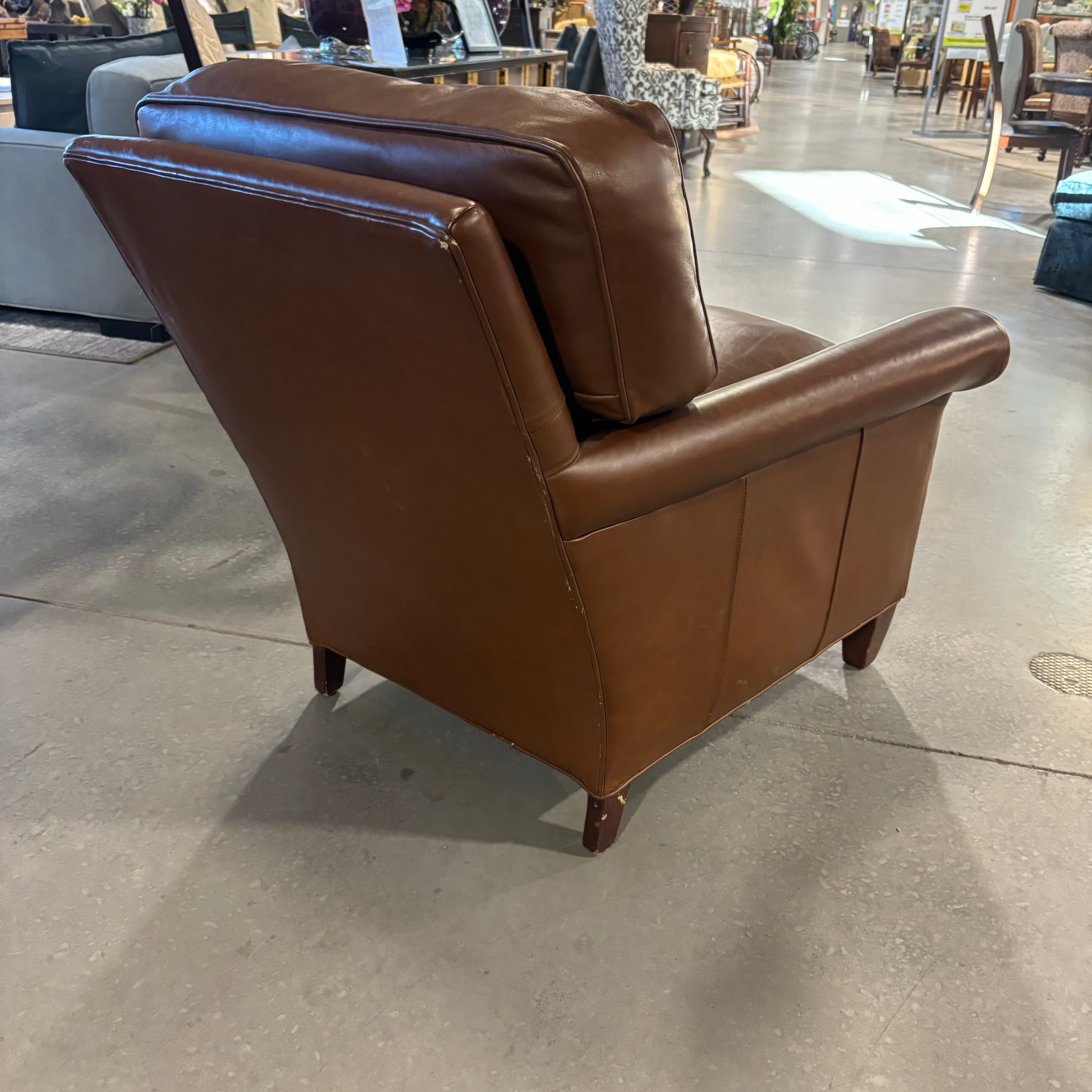 Hancock & Moore Leather Chair 35"x 40"x 32"