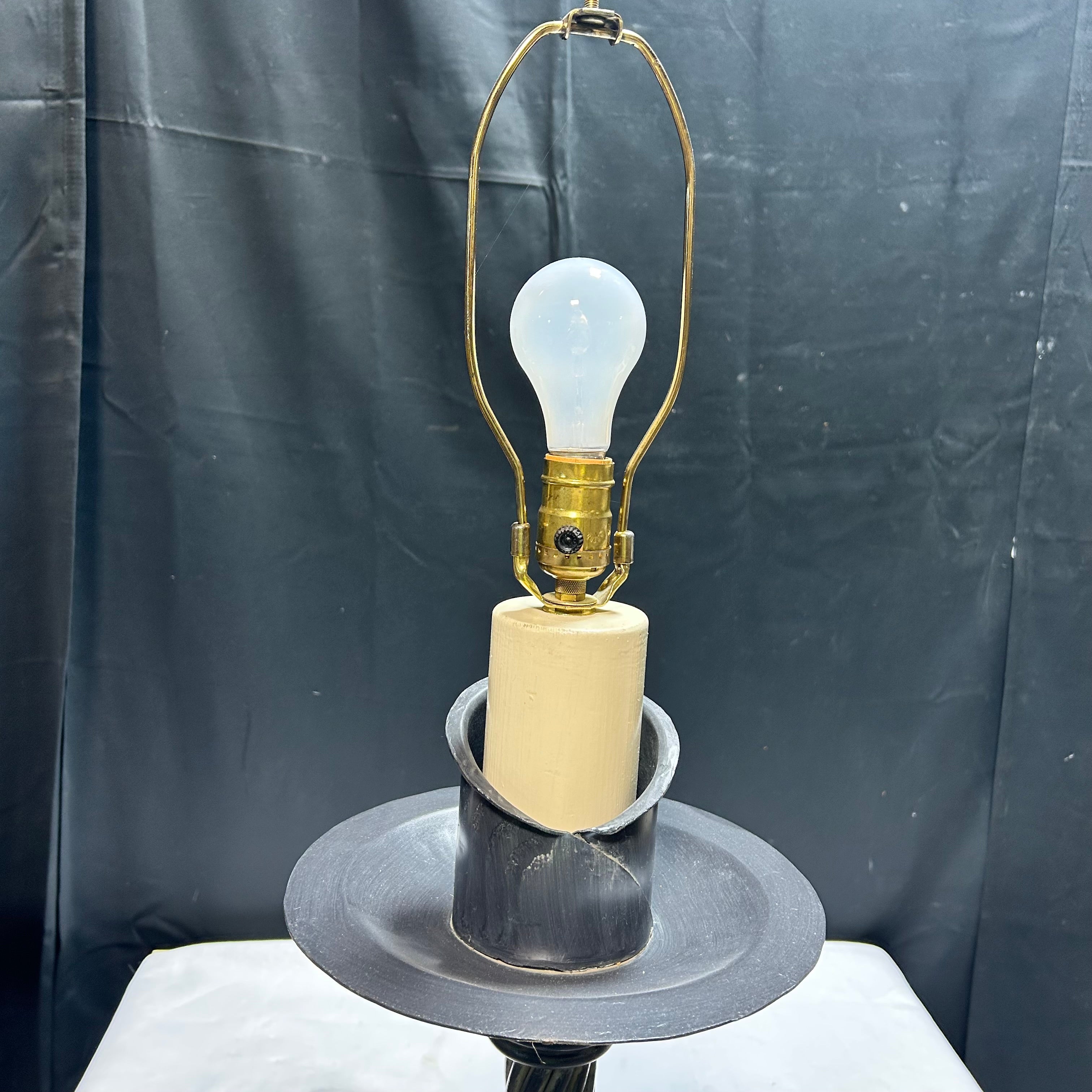 Vintage Heavy Candle Style Wrought Iron Floor Lamp 18"x 69"