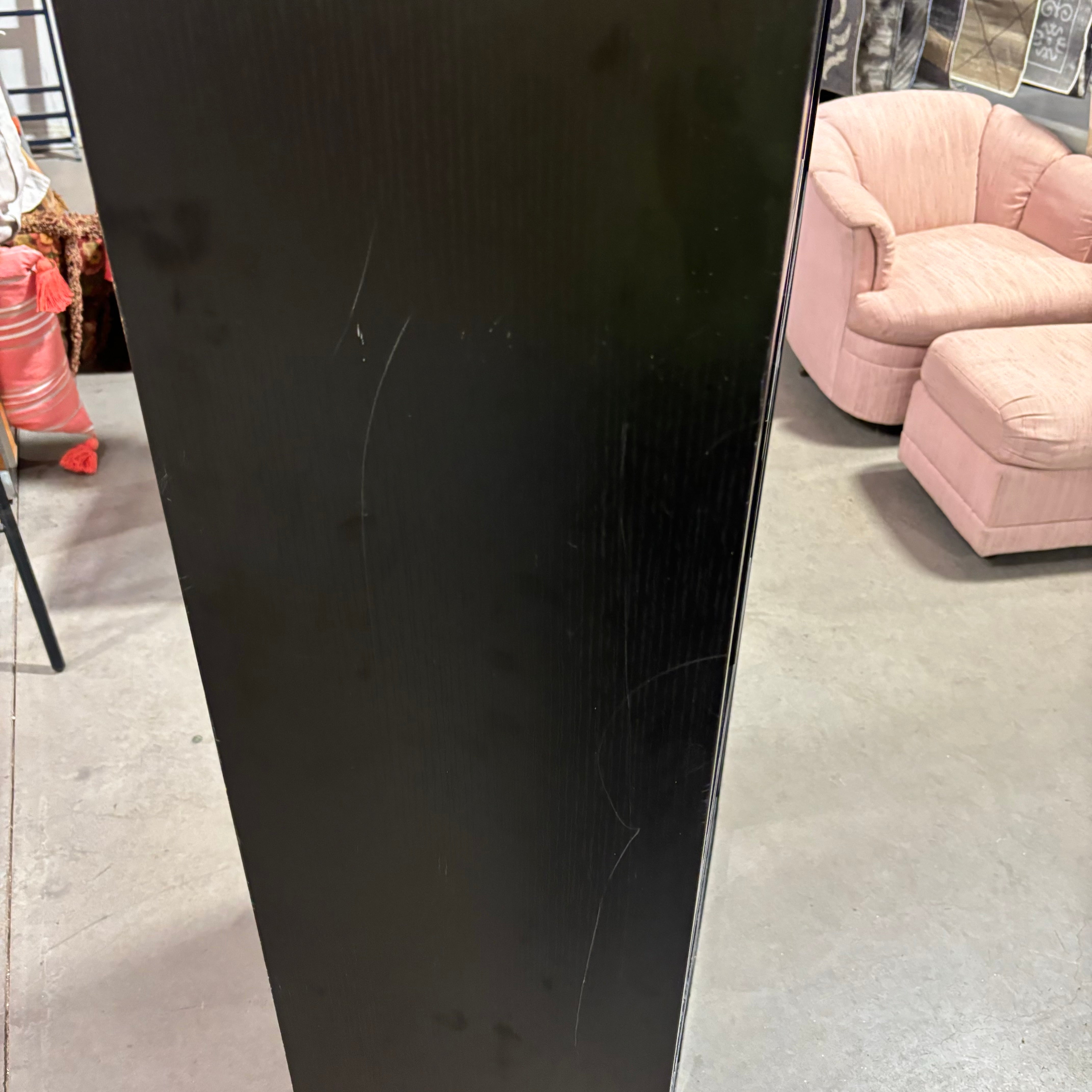 Black Wood Veneer Puzzle Piece Style 8 Section Bookcase 35.5"x 11.5"x 71"