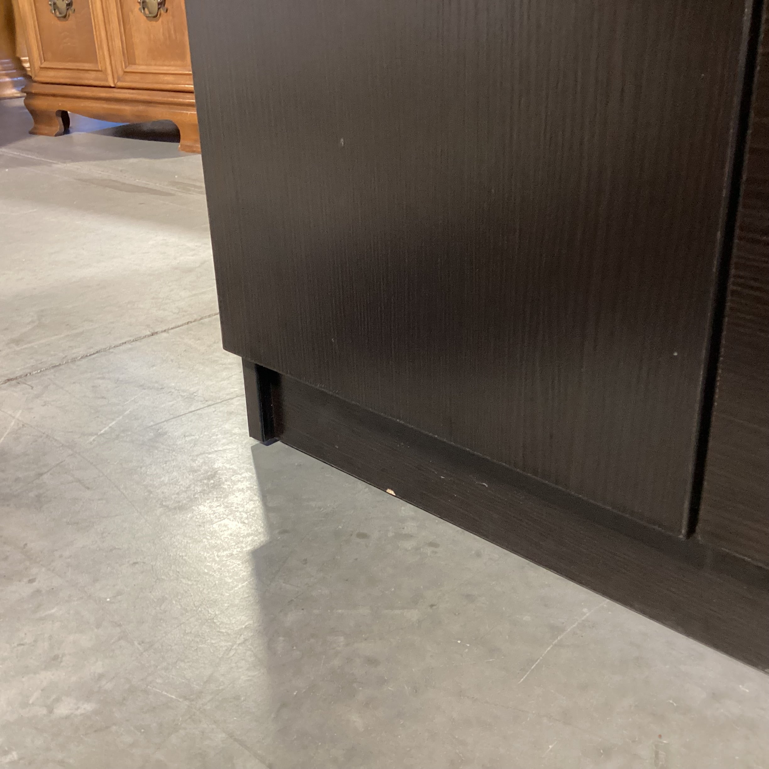 Dark Finish Wood Style Veneer 2 Door 2 Drawer Credenza 63"x 20"x 29"