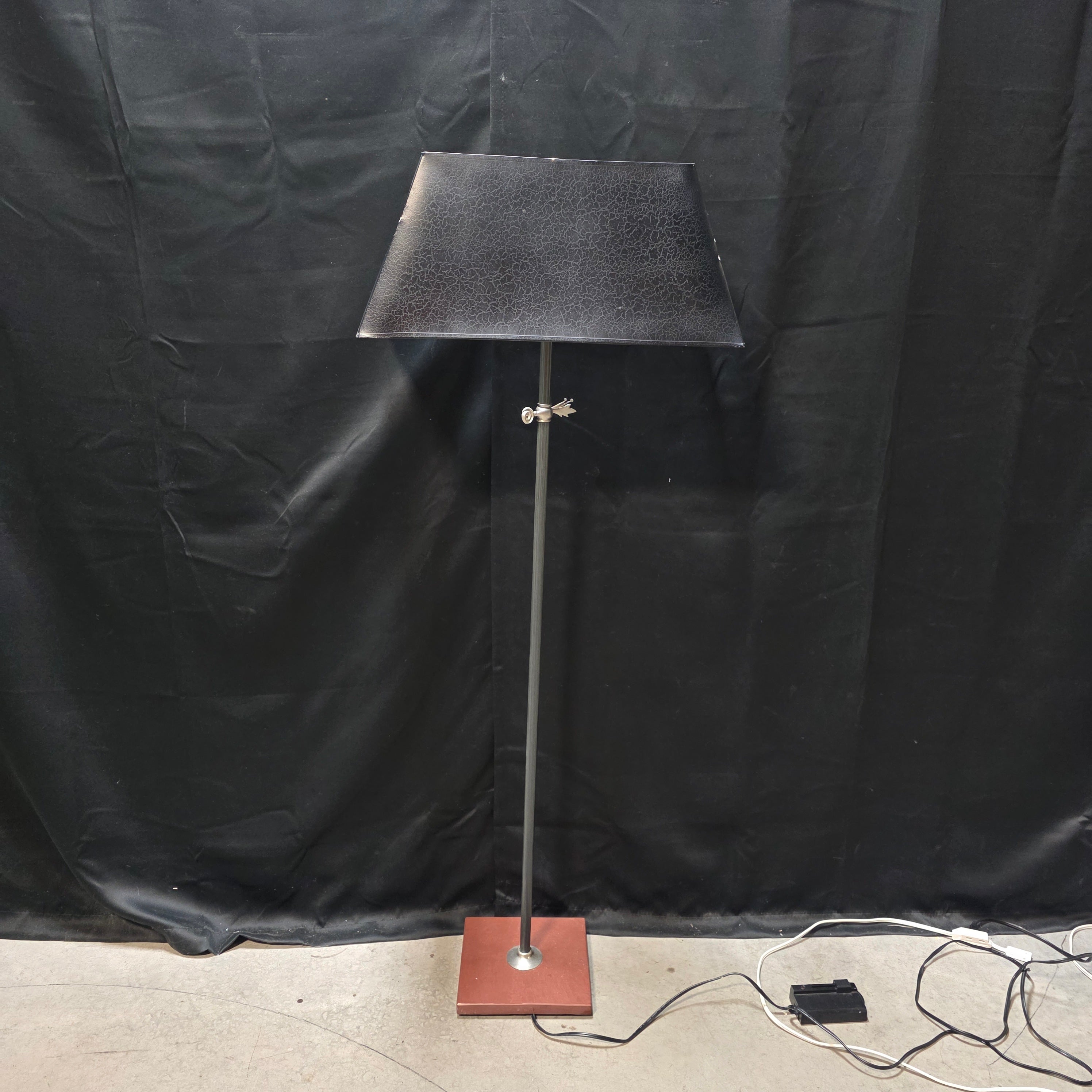 Small Dimming Double Lighted Floor Lamp with Flair and Rectangle Shade 20.5"x11.25"x55"