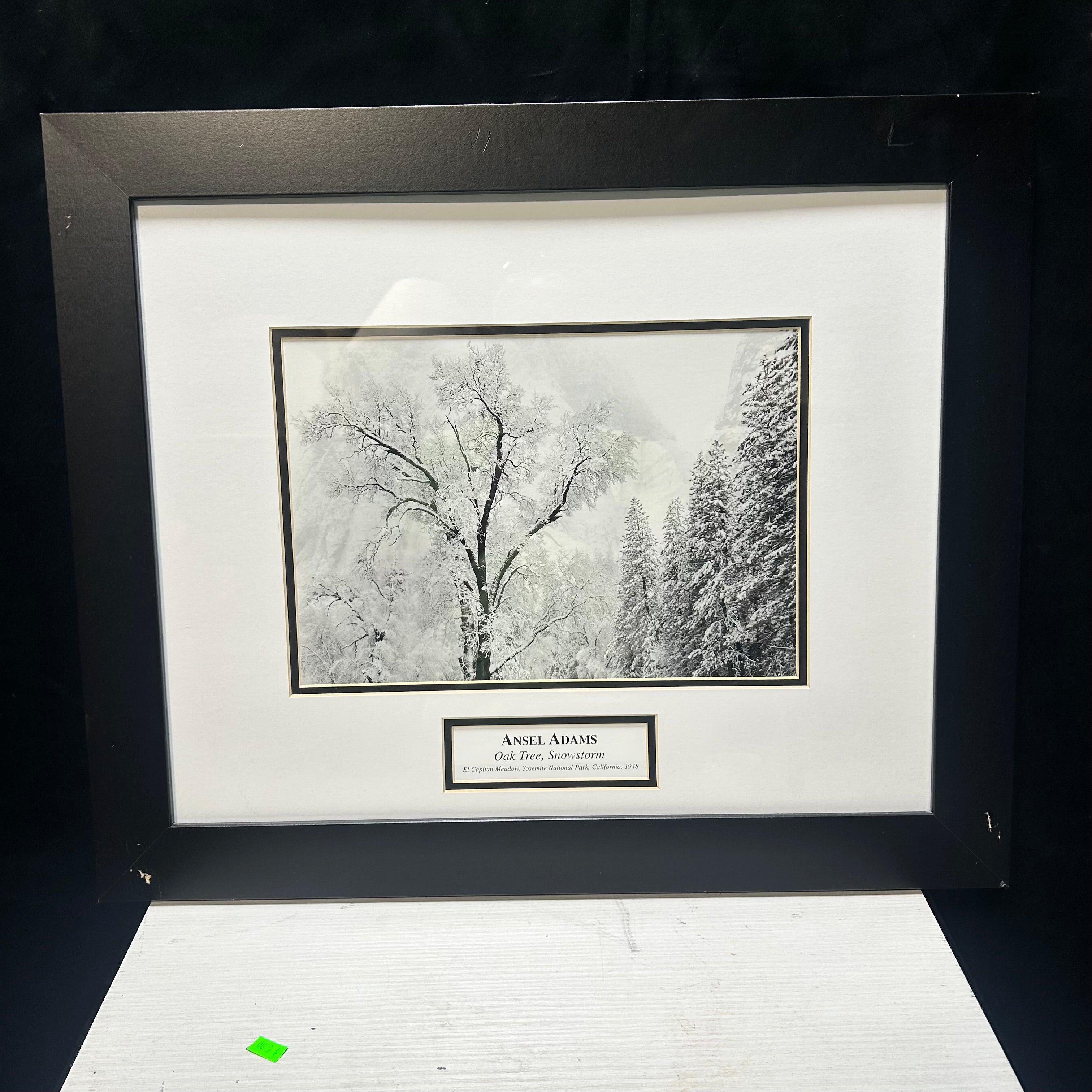 Ansel Adams "Oak Tree Snow Storm" 23.5"x 19.5"