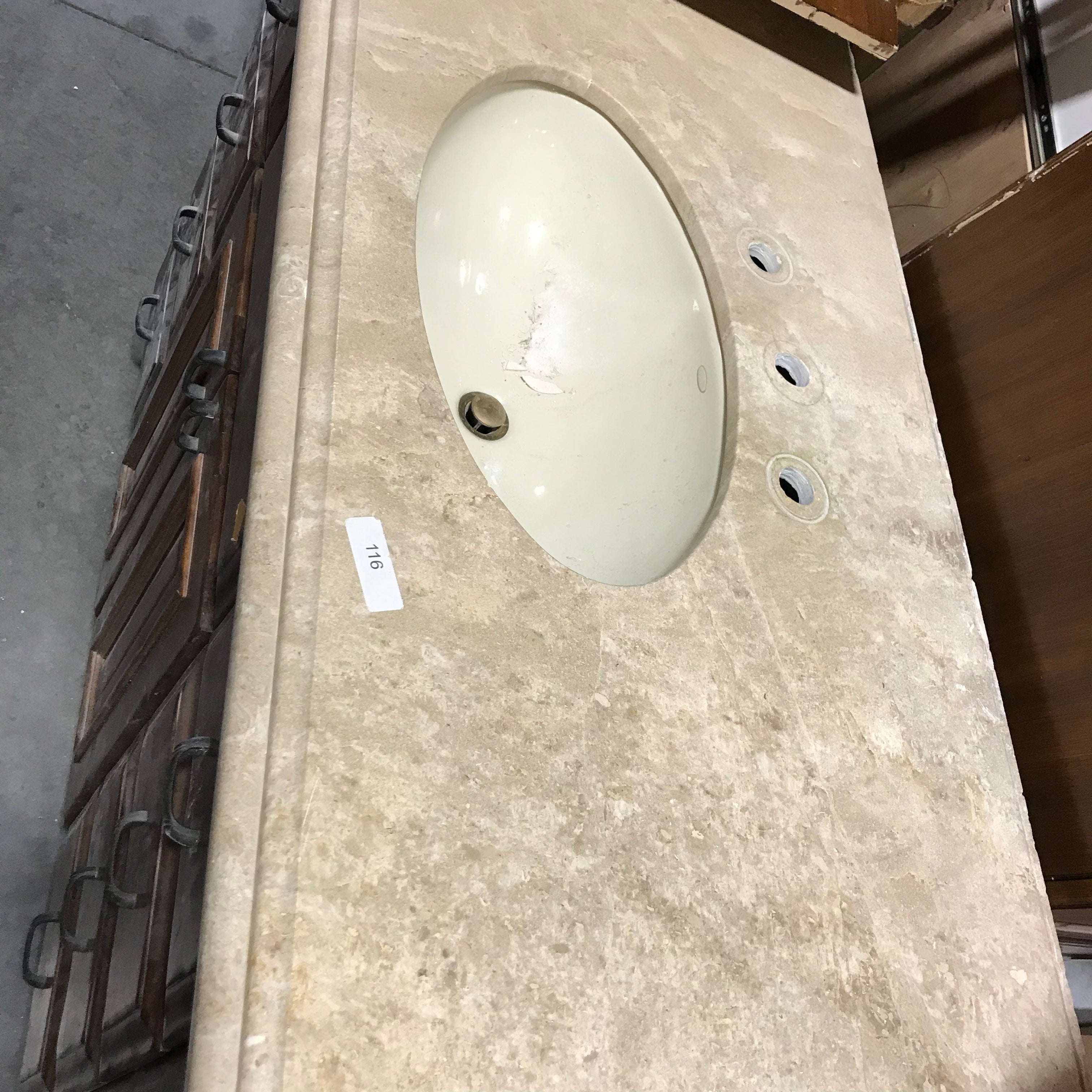 50"x 26"x 36" Marble Top Vanity