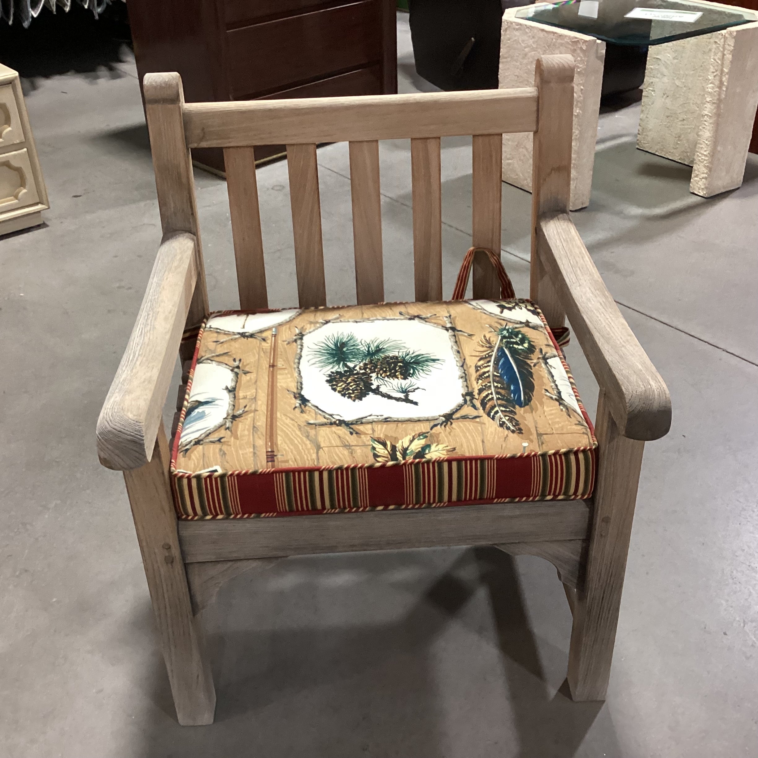 Kingsley Bate Teak with Cushion Chair 27"x 27"x 35"