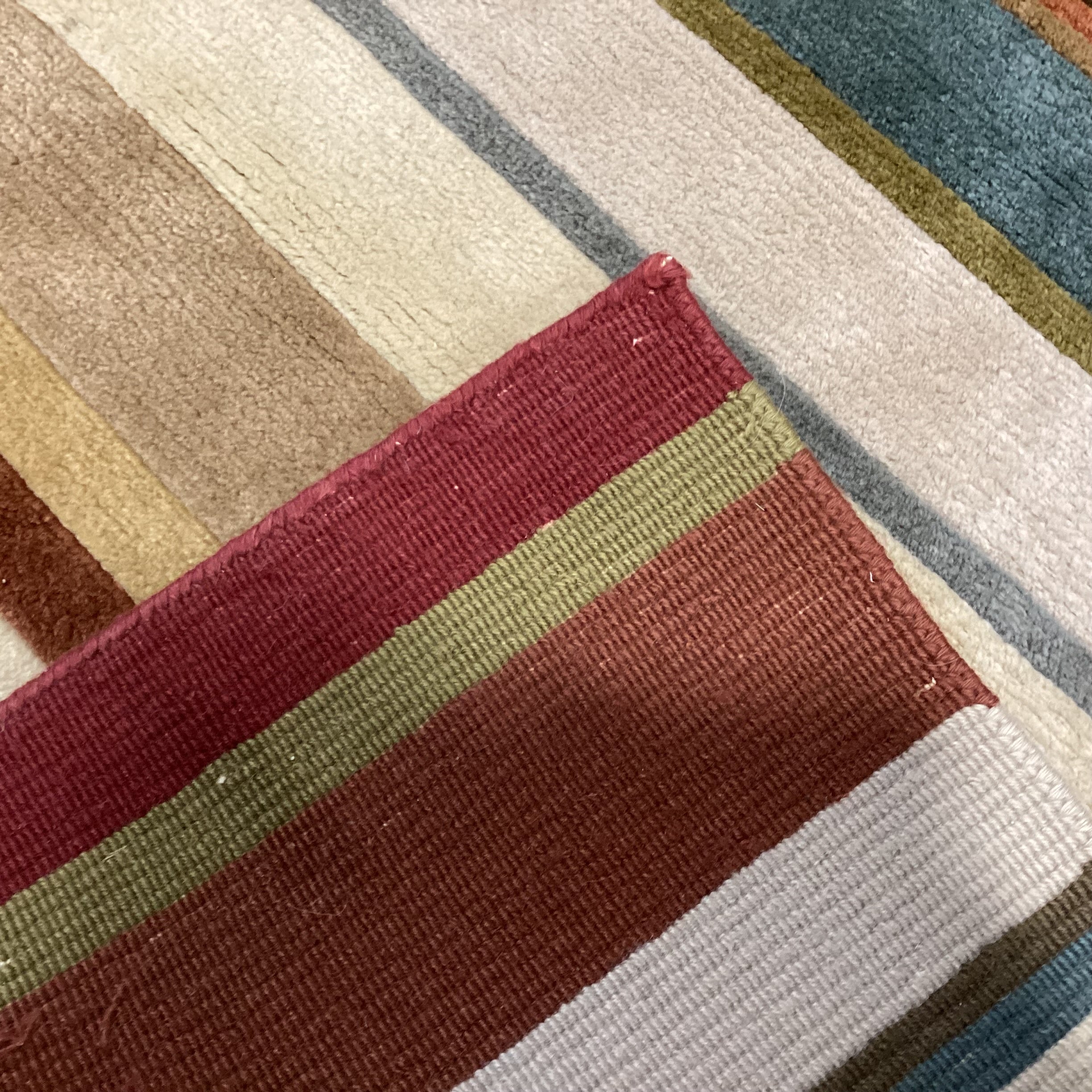 Olive Rust Cream & Blue Multi Hand Woven Wool Rug 8' 17"x 11' 8"