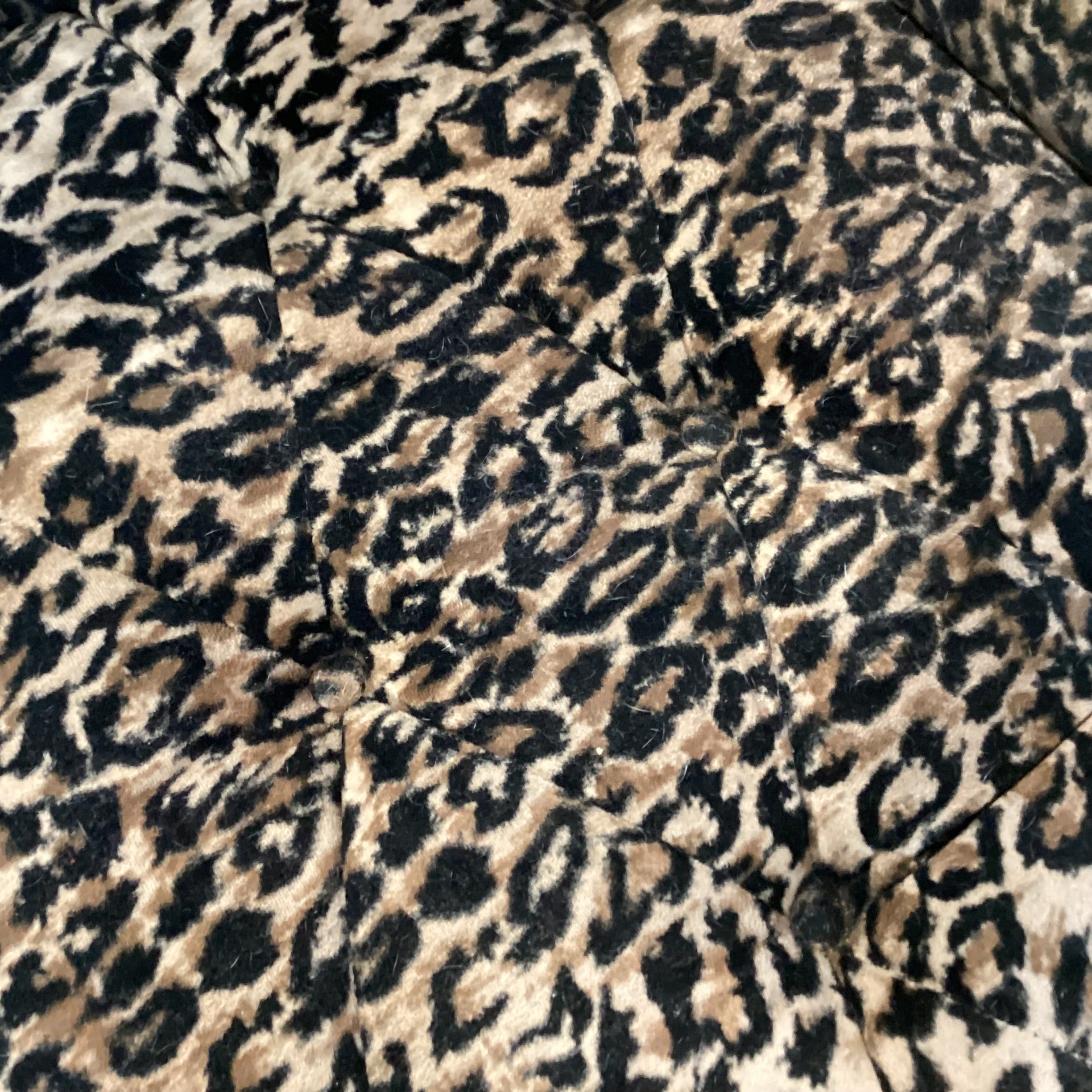 Animal Print Button Tufted Chaise Sofa 72"x 30"x 32"