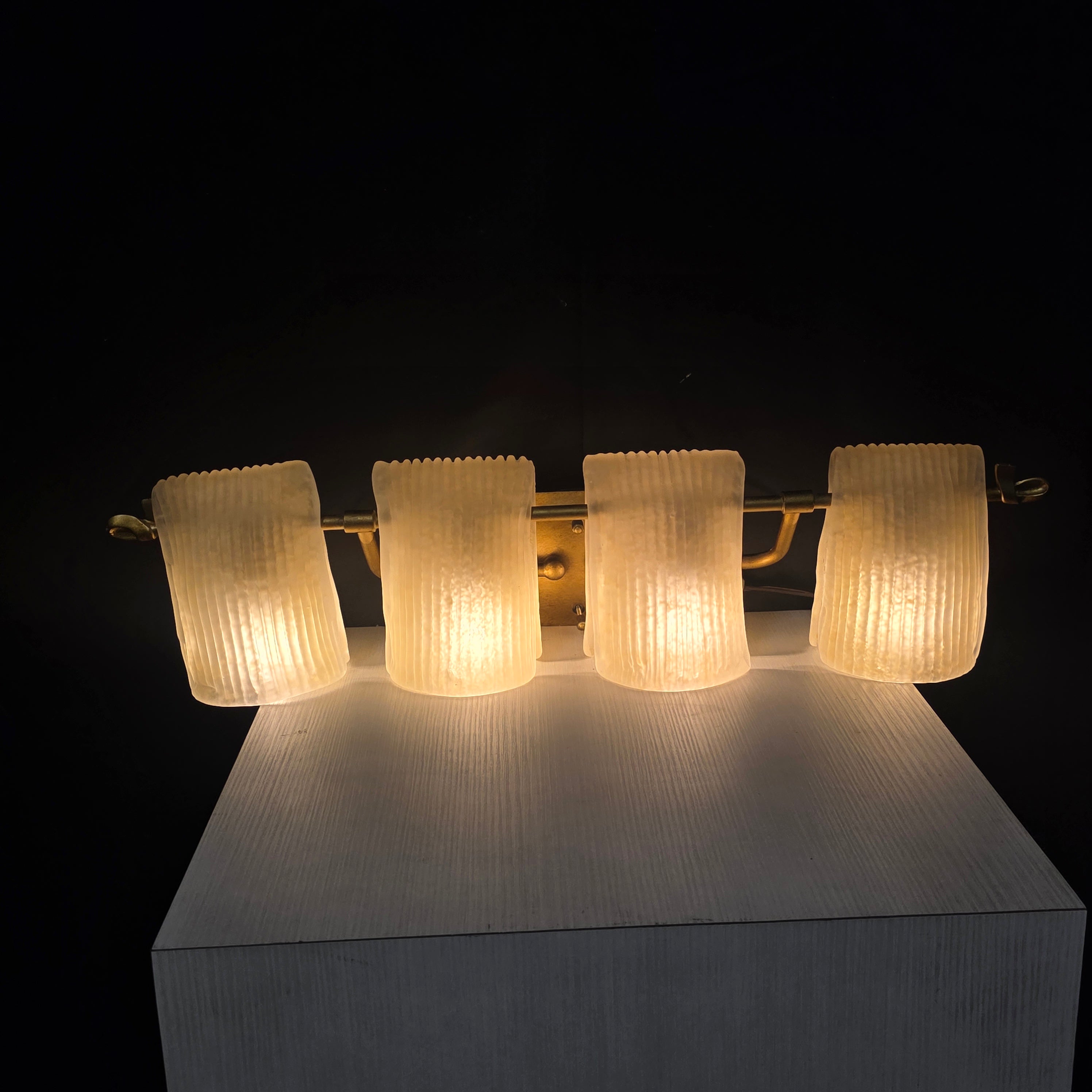 Murano Draped Spaghetti Glass Four Light Sconce 30"x7"x7"