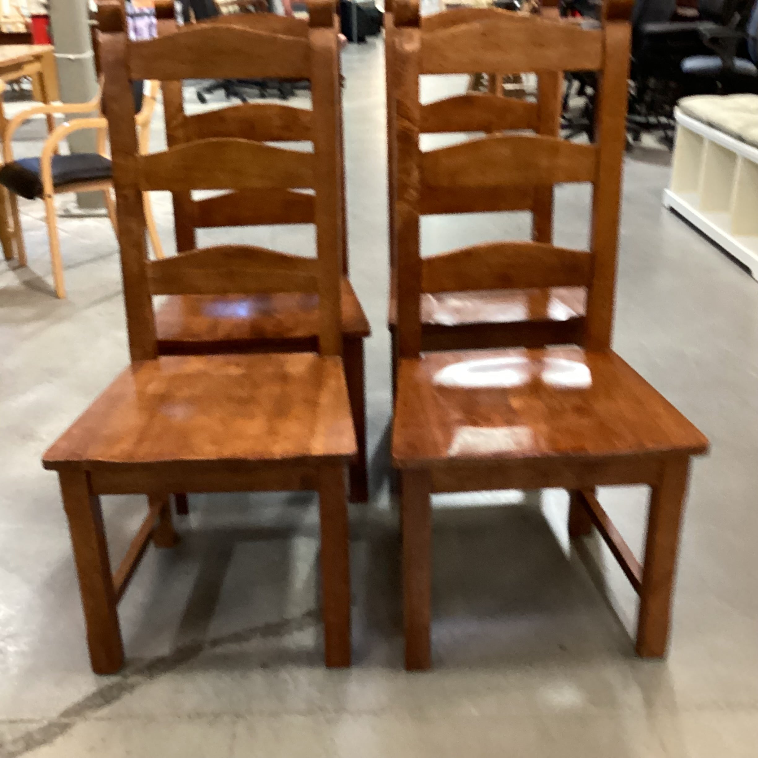 Set of 4 Dakota Ladder Back Solid Wood Dining Chairs 20"x 20"x 44"