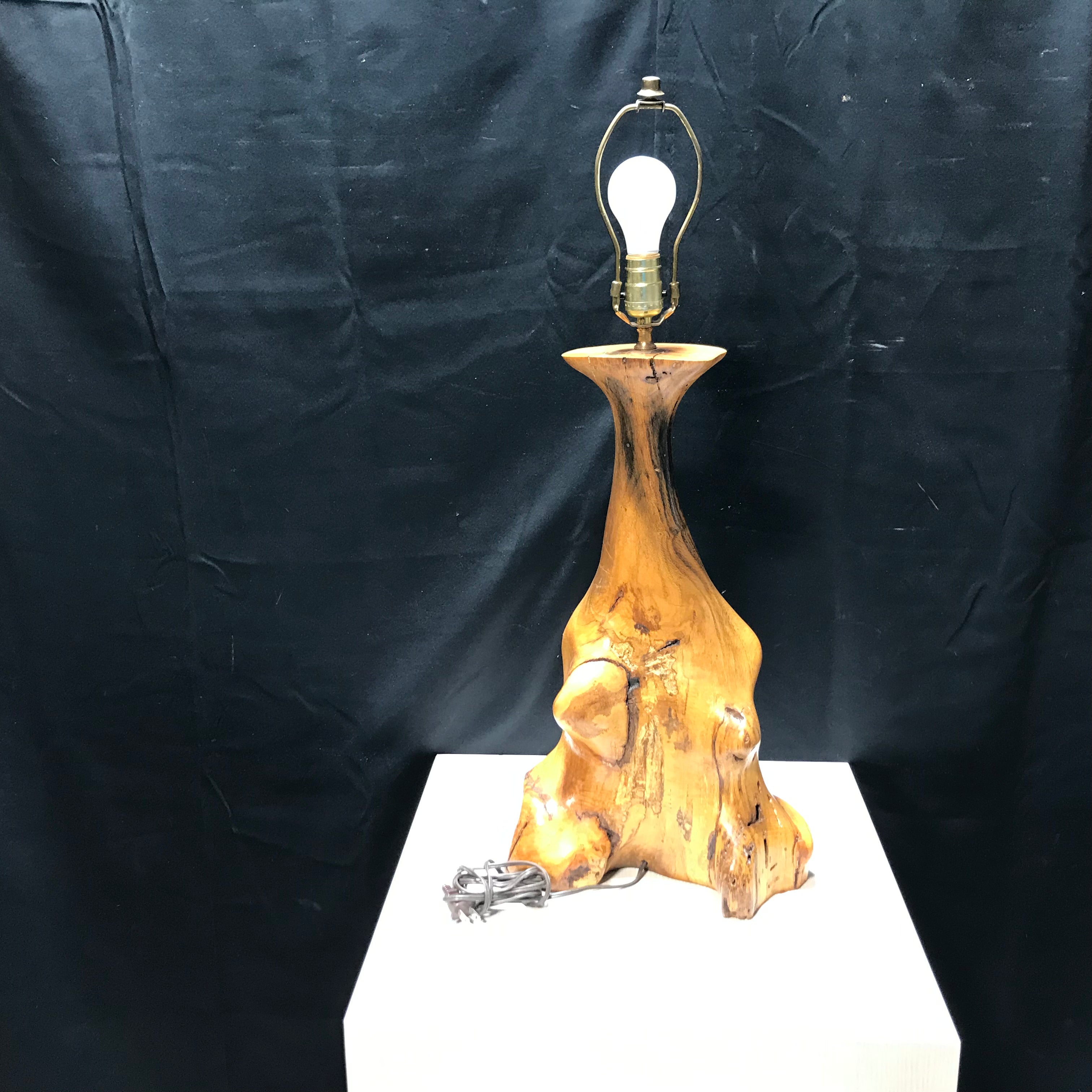 Drift Wood Style Wood Table Lamp 6"x 12"x  30"