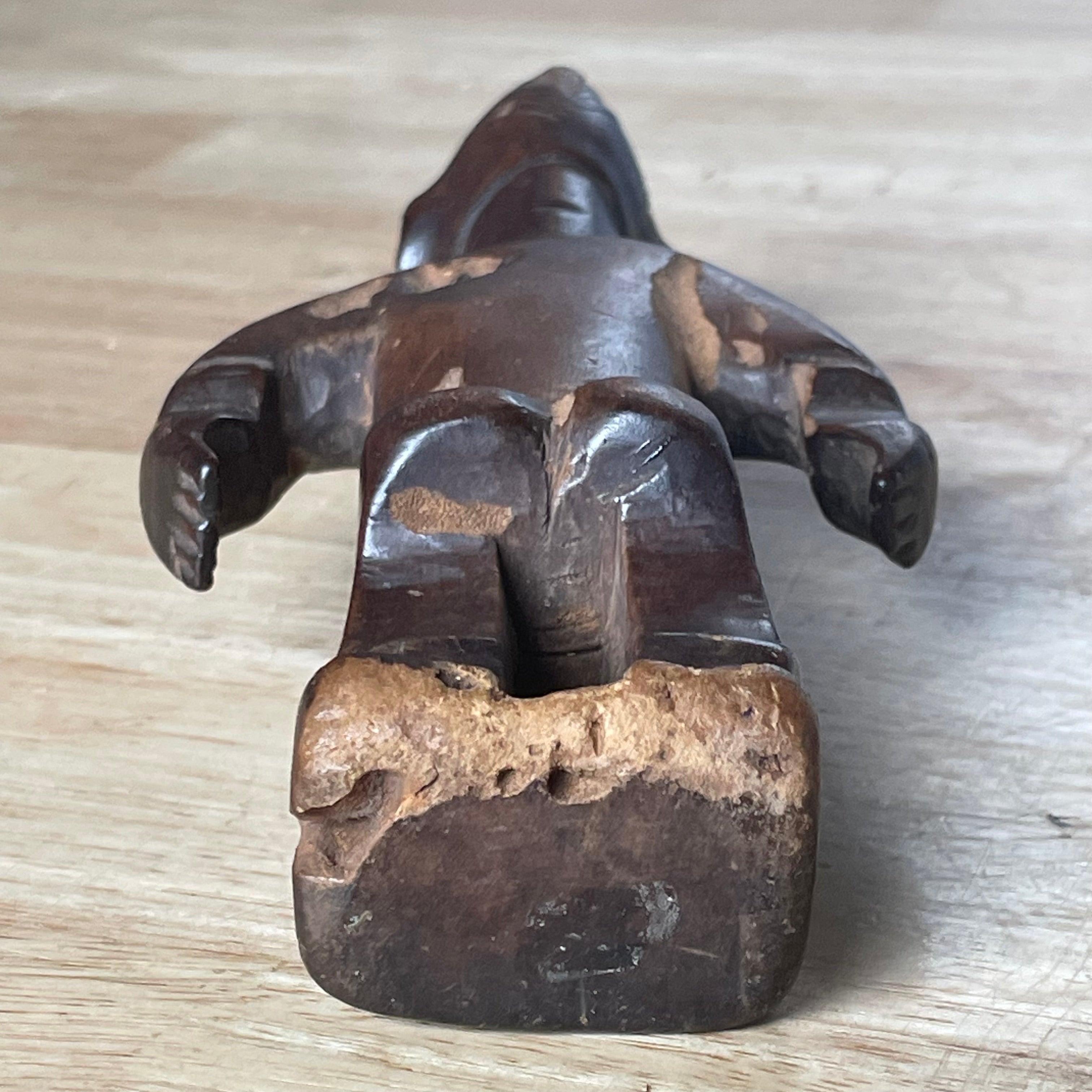 Vintage Nigerian Hand Carved Yoruba Ere Ibeji Twin Figurine, 3.5"x 8"