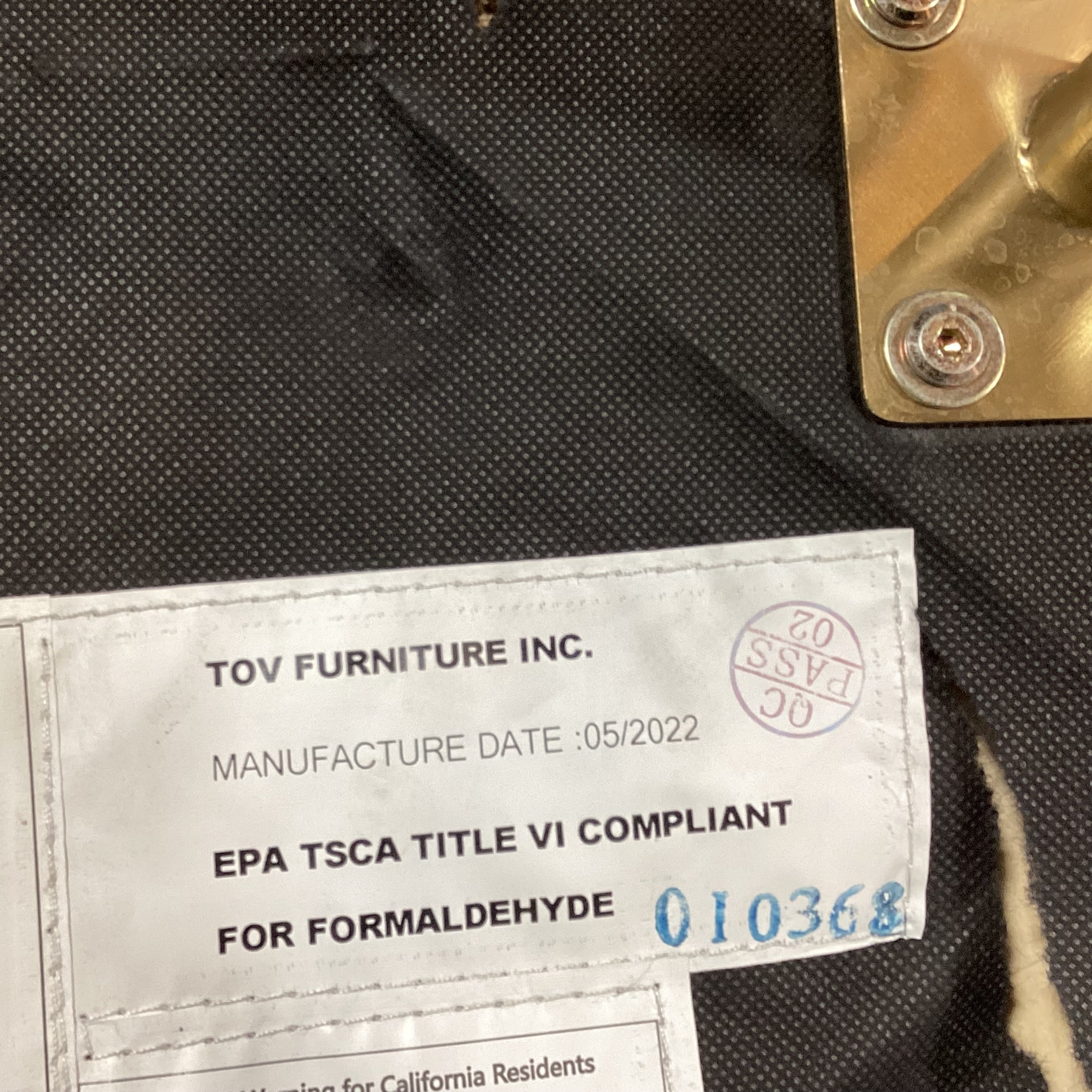 Set of 6 TOV Swell Performance Cognac Velvet & Gold Metal Dining Chairs 18.5"x 21"x 33.5"