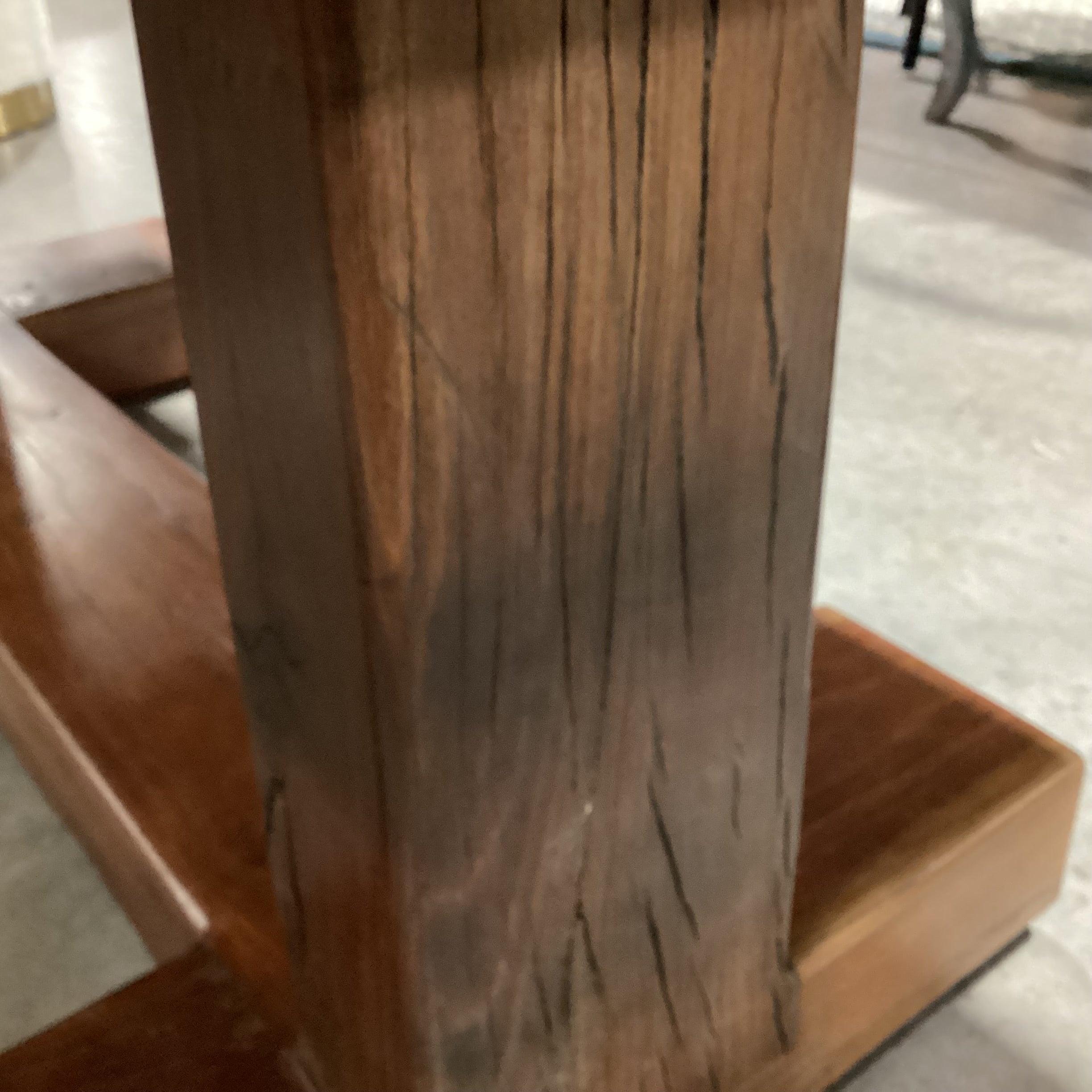 Vintage Solid Wood with Peg Knotching & Trestle Dining Table 72"x 48"x 30"