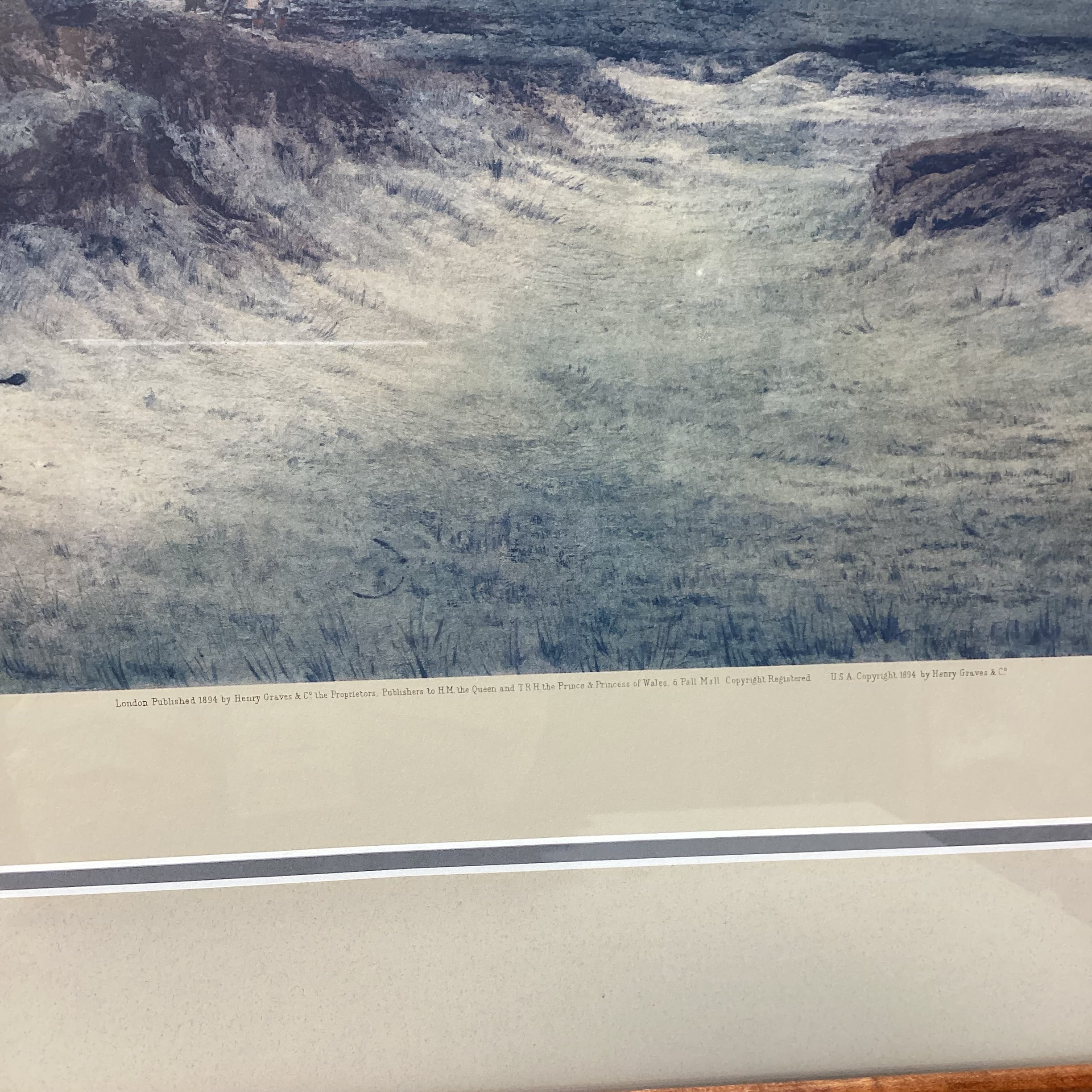 Vintage Douglas Adams "A Difficult Bunker" Framed Print With Plaque 23" x 30"
