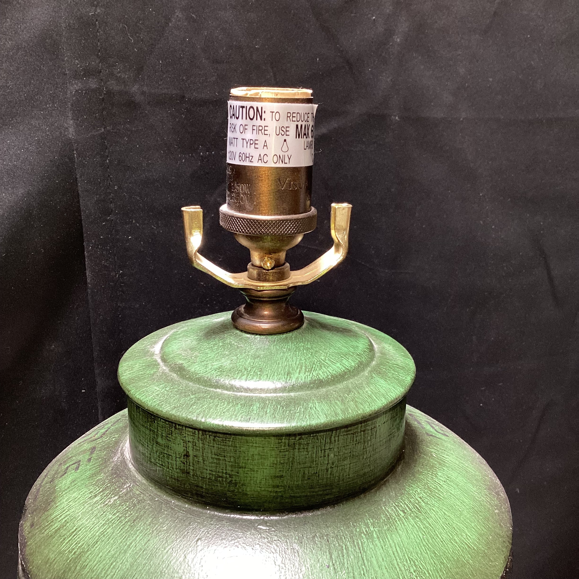 Vintage Chinese Tea Container Style Table Lamp 9" x 21.5"