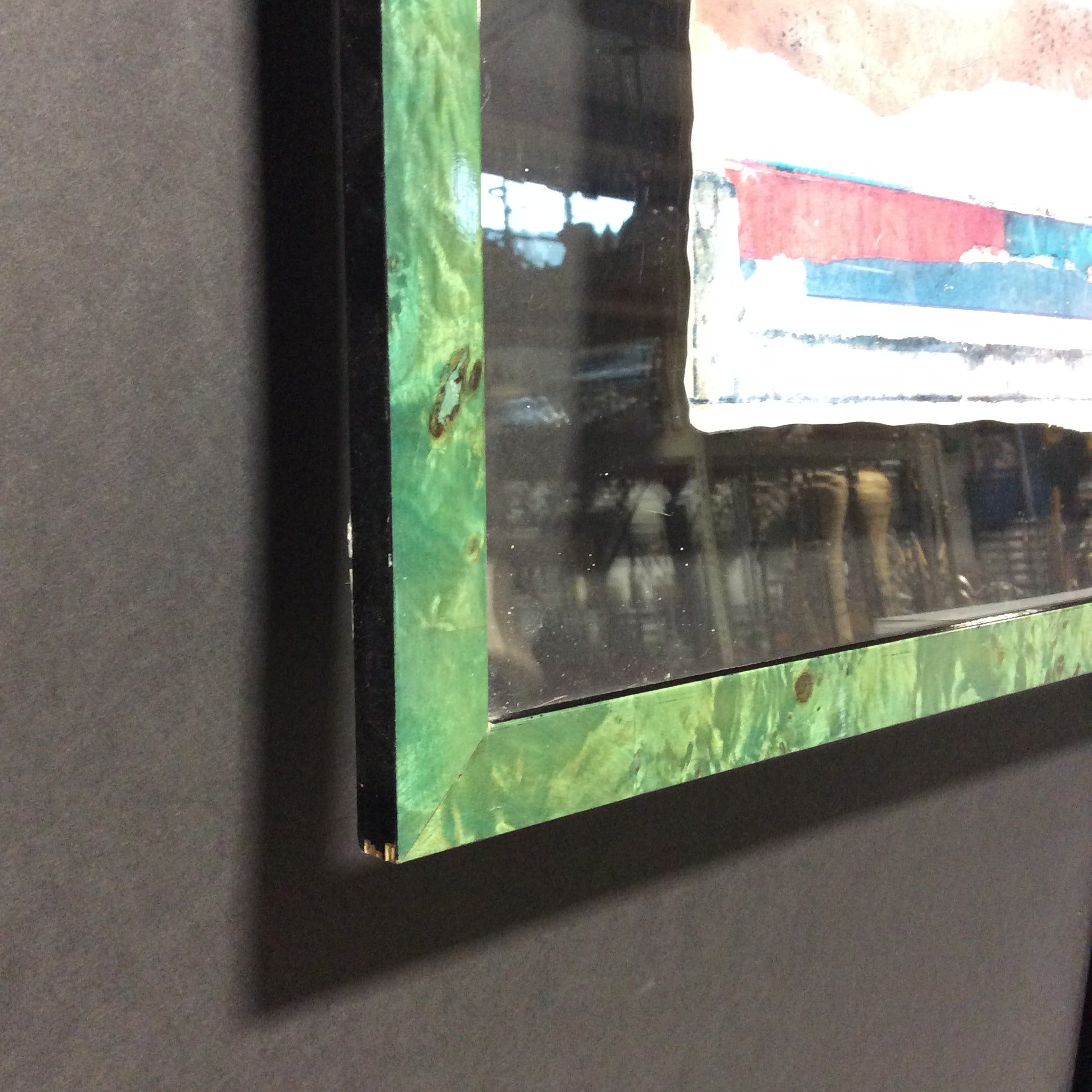 Donald Farnsworth Counterpoint "Doric Colonnade" Print In Green Wood Floating Frame 52 1/2" x 30"