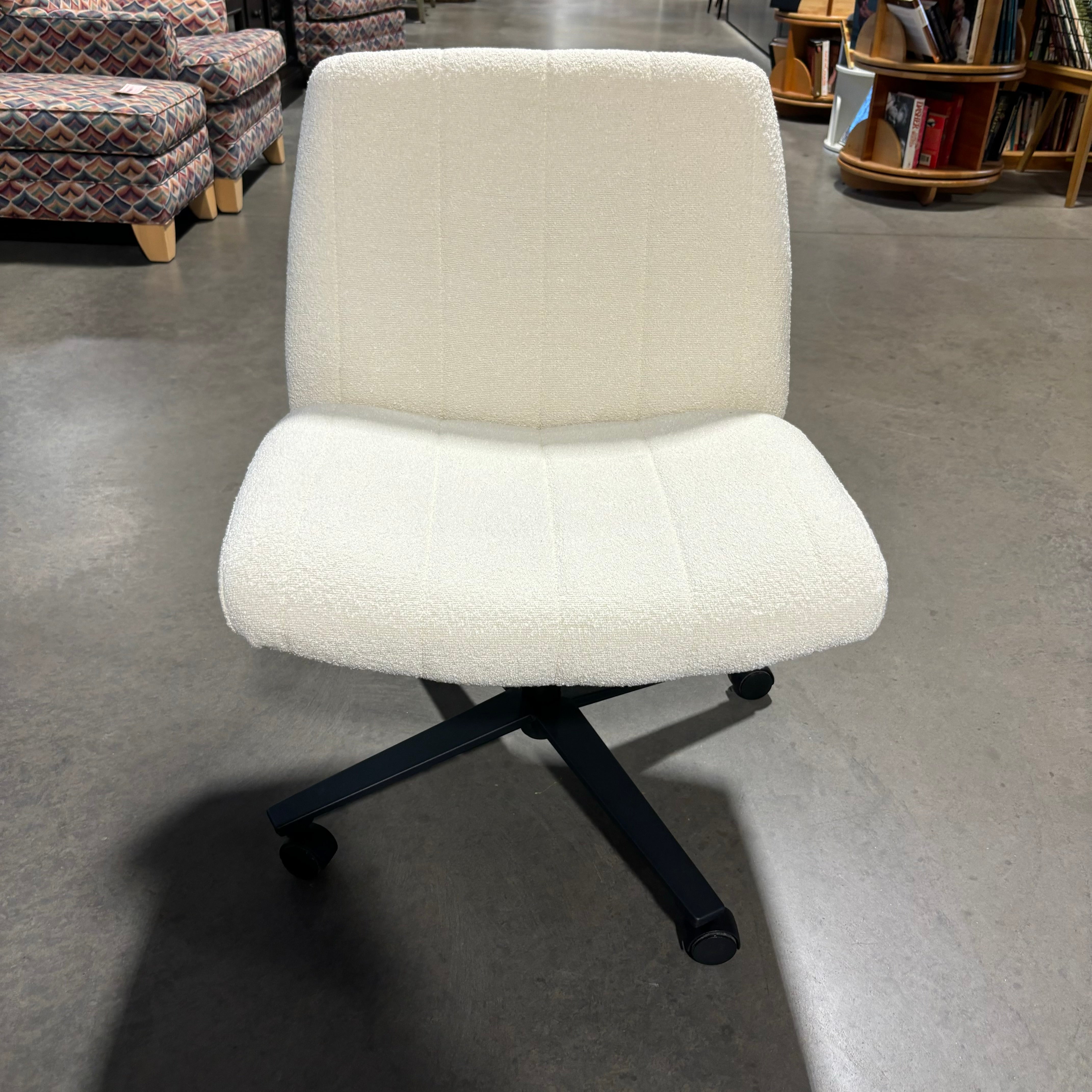 Target Micro Boucle Rolling Swivel Office Chair 26"x 26"x 34"