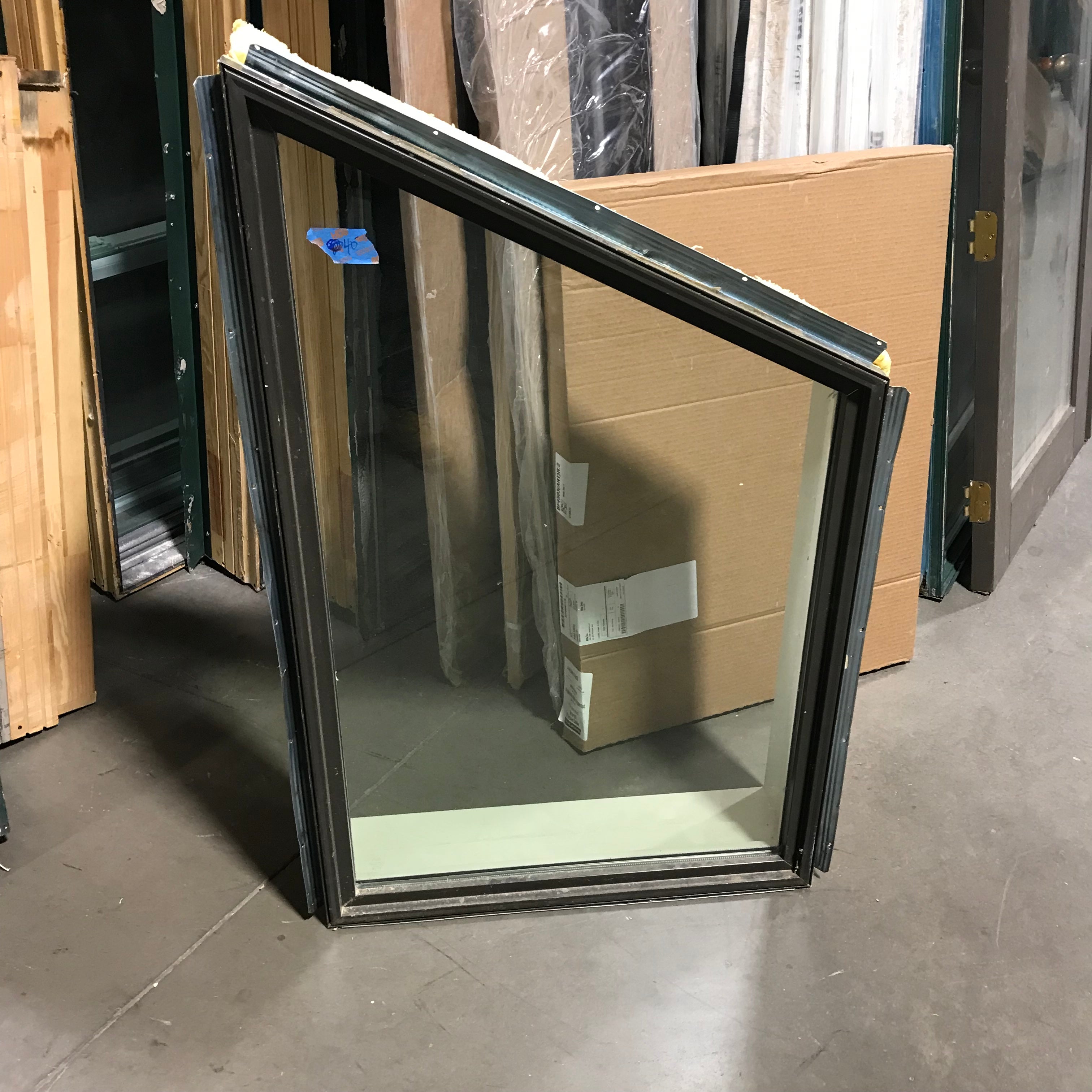 27.5"x 45" Trapazoid Brown Metal Clad Fixed Exterior Window