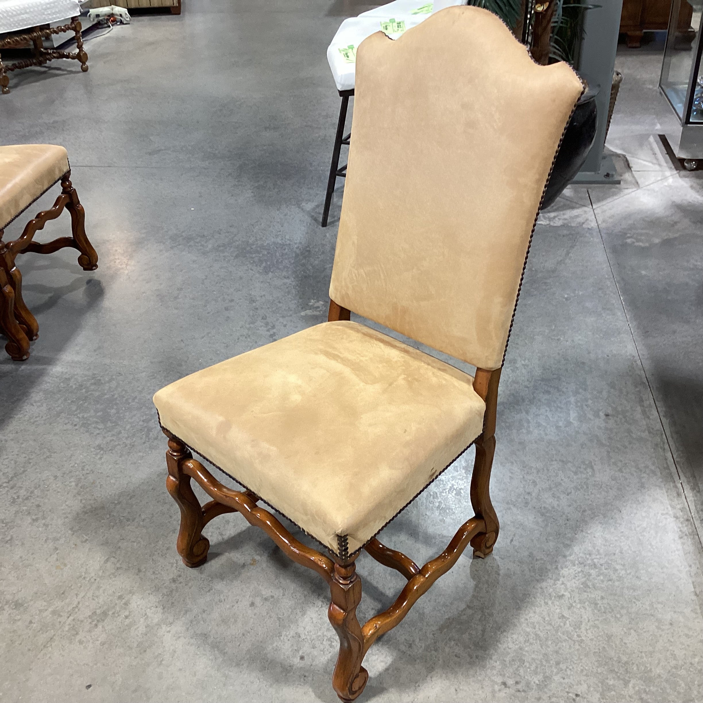Alfonso Marina Ebanista Ornate Carved & Inlay 2 Leaves Double Pedestal Table with 12 Chairs Dining Set 142"x 60.5"x 30"
