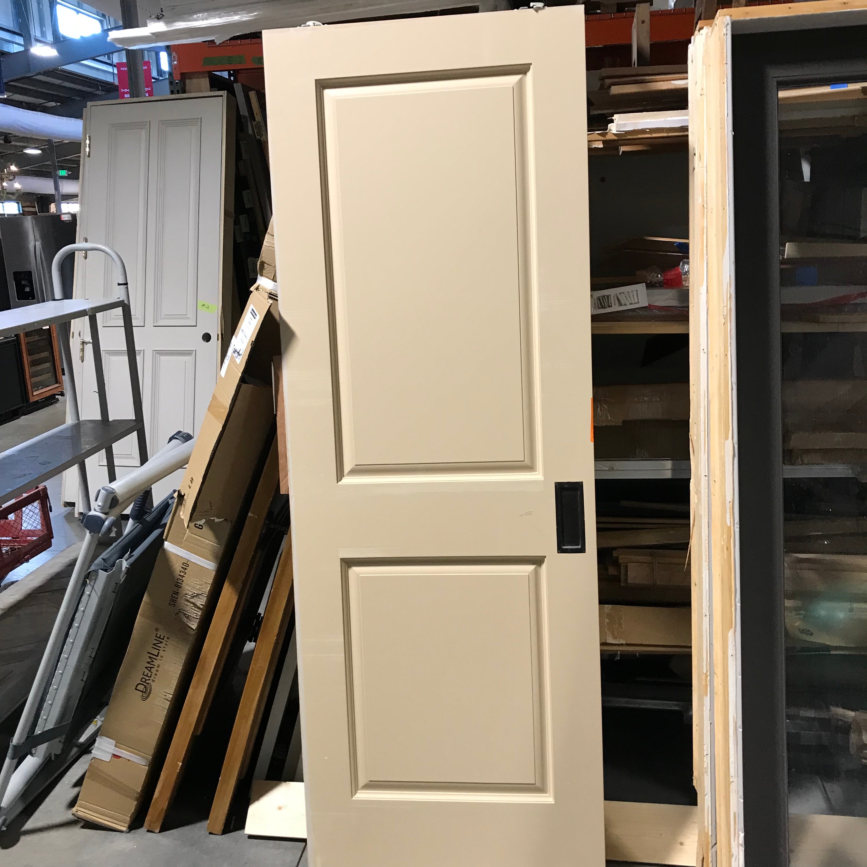 28"x 80"x 1.75" Two-Panel Painted Wood Pocket Door