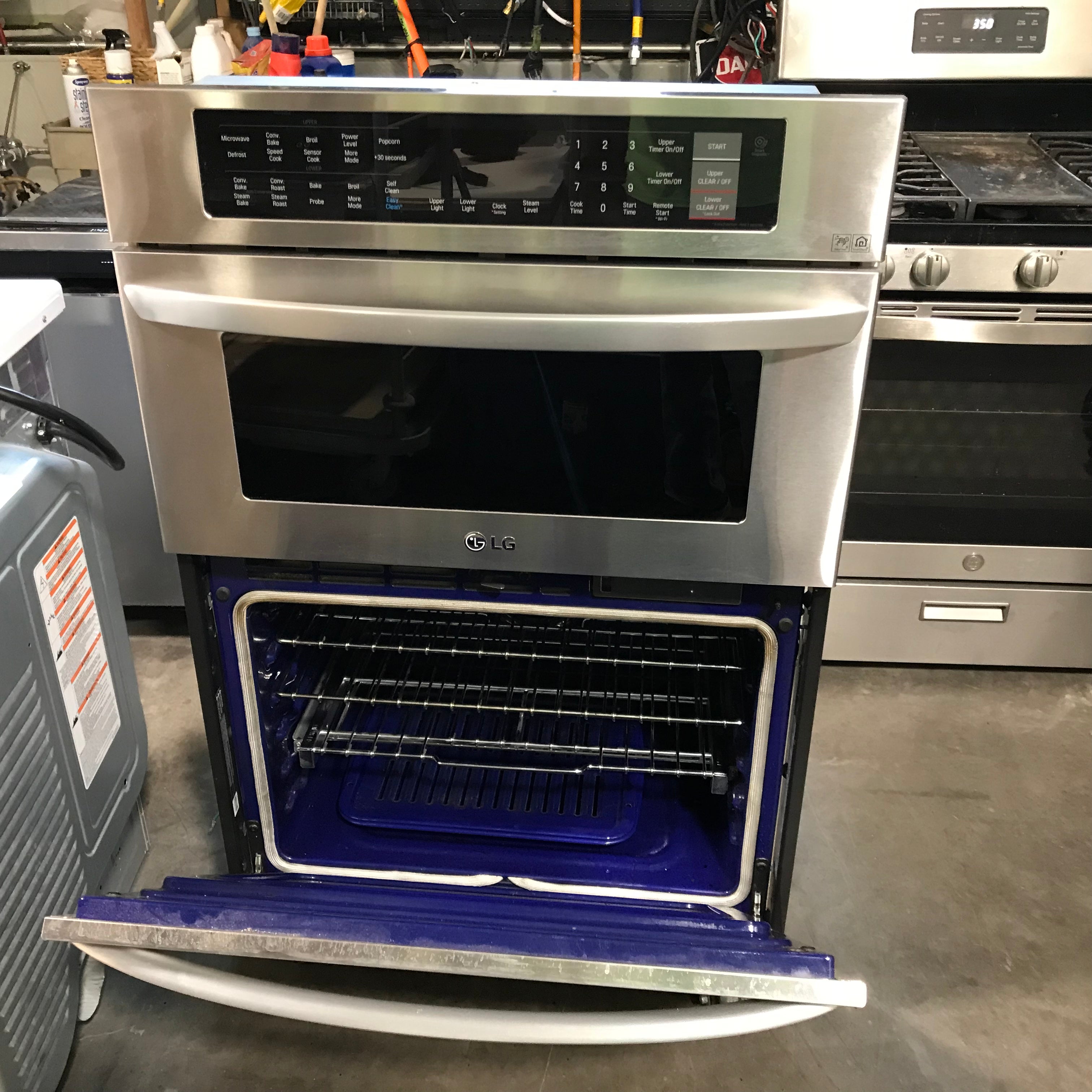 LG Stainless Steel Wall Oven & Upper Microwave 30"x 20"x 44"