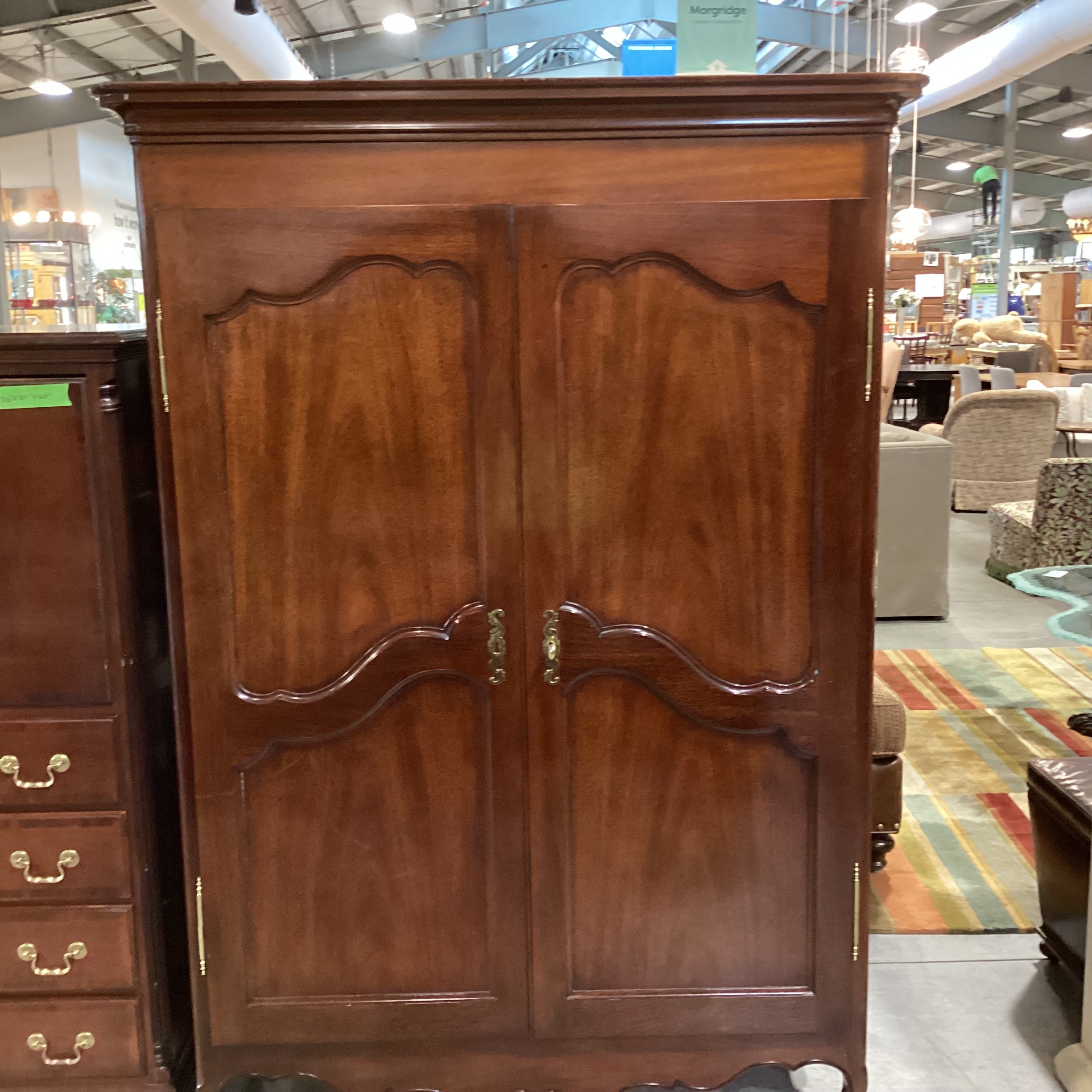 Kindel Winterthur Reproductions Lacquer Finished Wood 2 Door 3 Drawer Armoire 52"x 23"x 75"