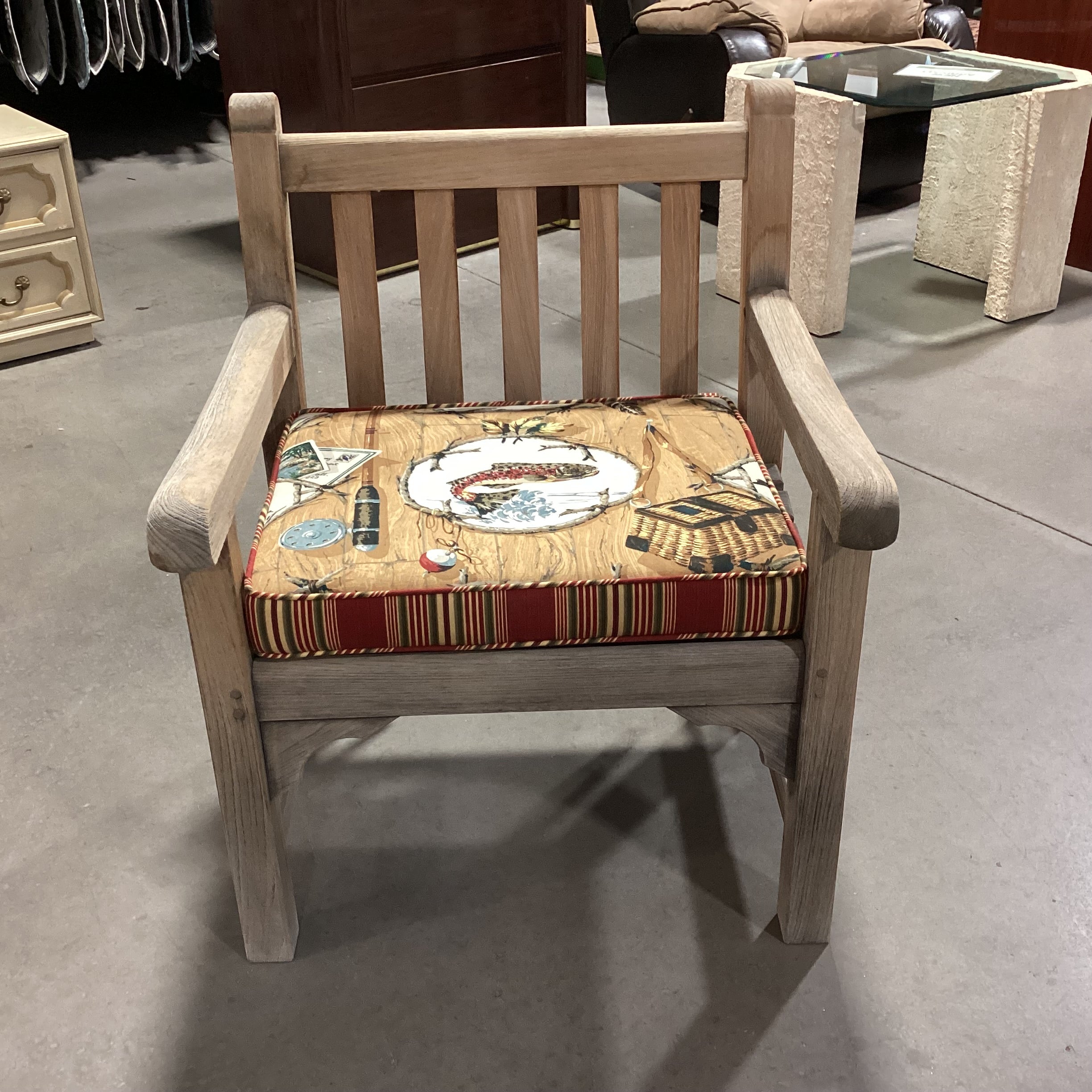 Kingsley Bate Teak with Cushion Chair 27"x 27"x 35"