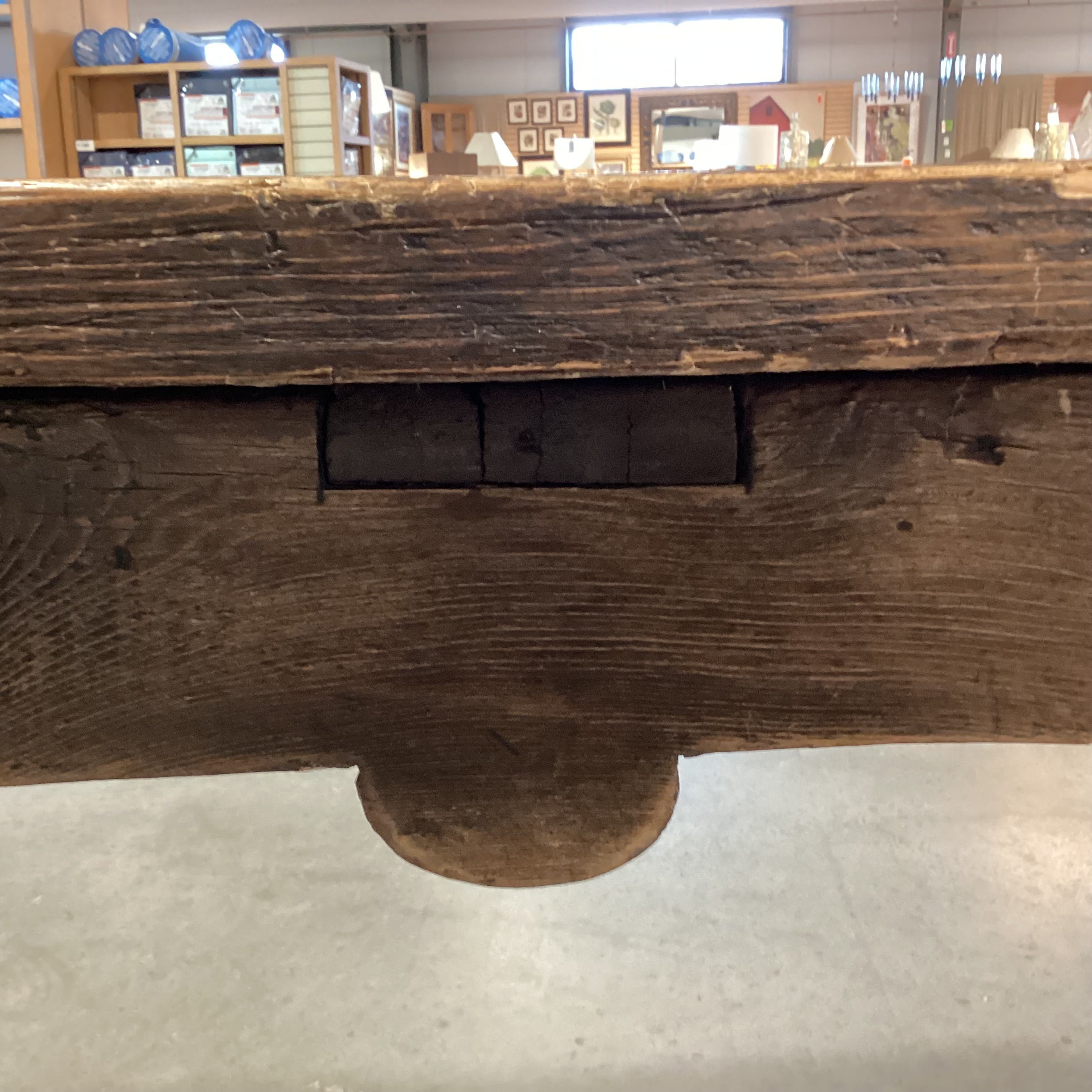 Antique Rustic Reclaimed Wood Console Sofa Table 89"x 20"x 32"