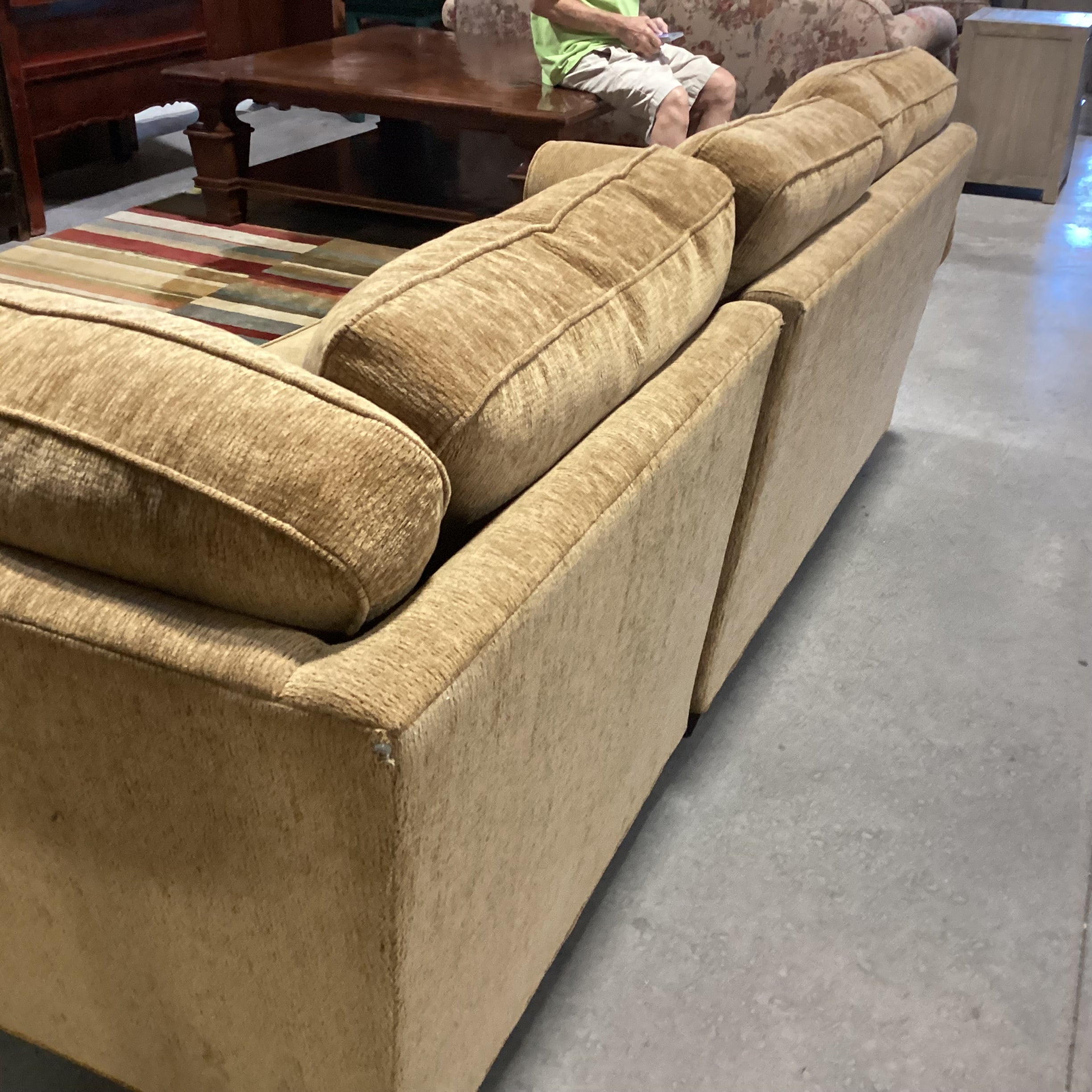 Woodmark a Howard Miller Co. Golden Texture Woven Chenille Down Mix 2 Piece Sectional 95"x 95"x 39"x 35"