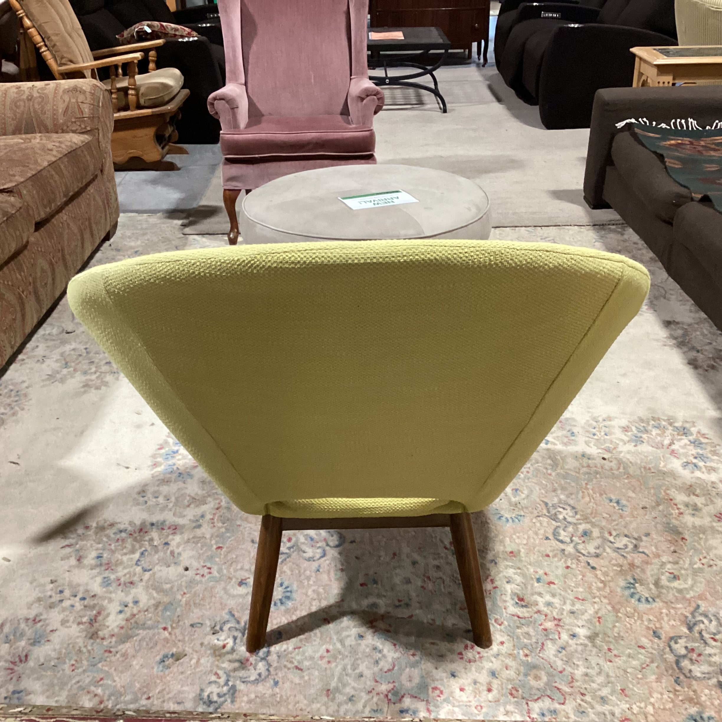 West Elm Mid Century Style Yellow Luna Chair 37"x 36"x 35"